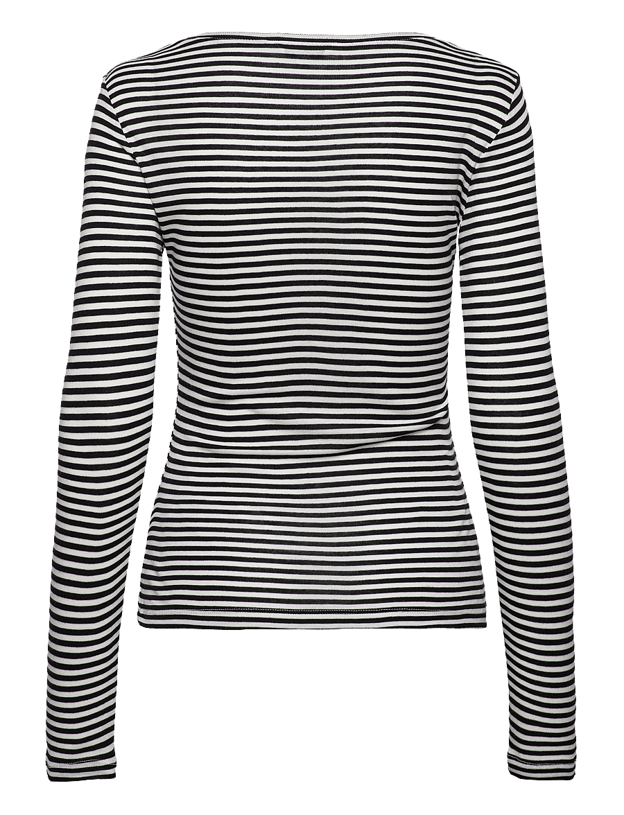 mbyM - Lilita-M - långärmade toppar - black sugar stripe - 1
