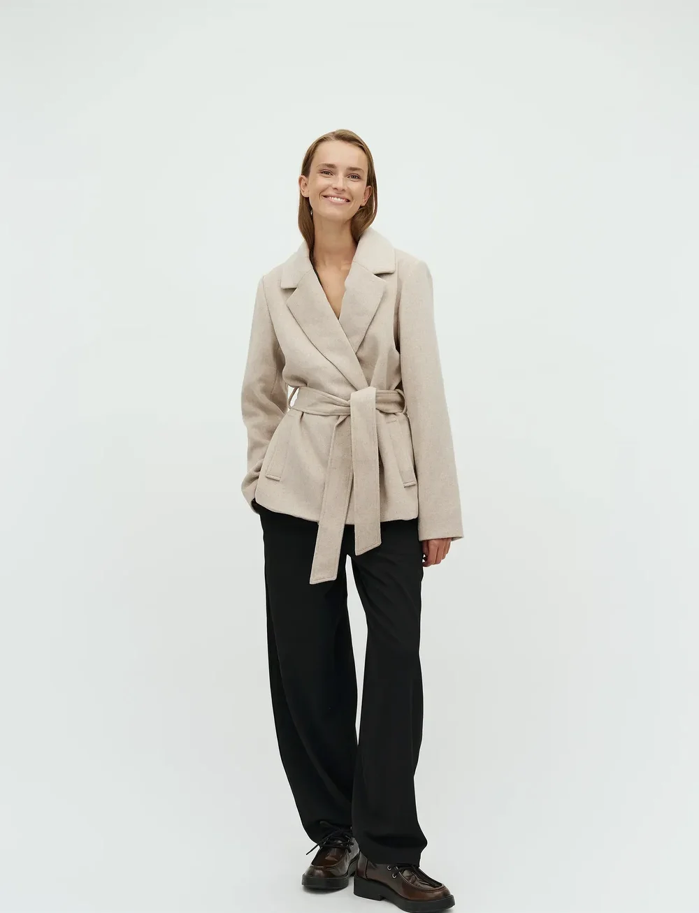 mbyM - Tanni Short-M - ulljackor - oaty melange - 0