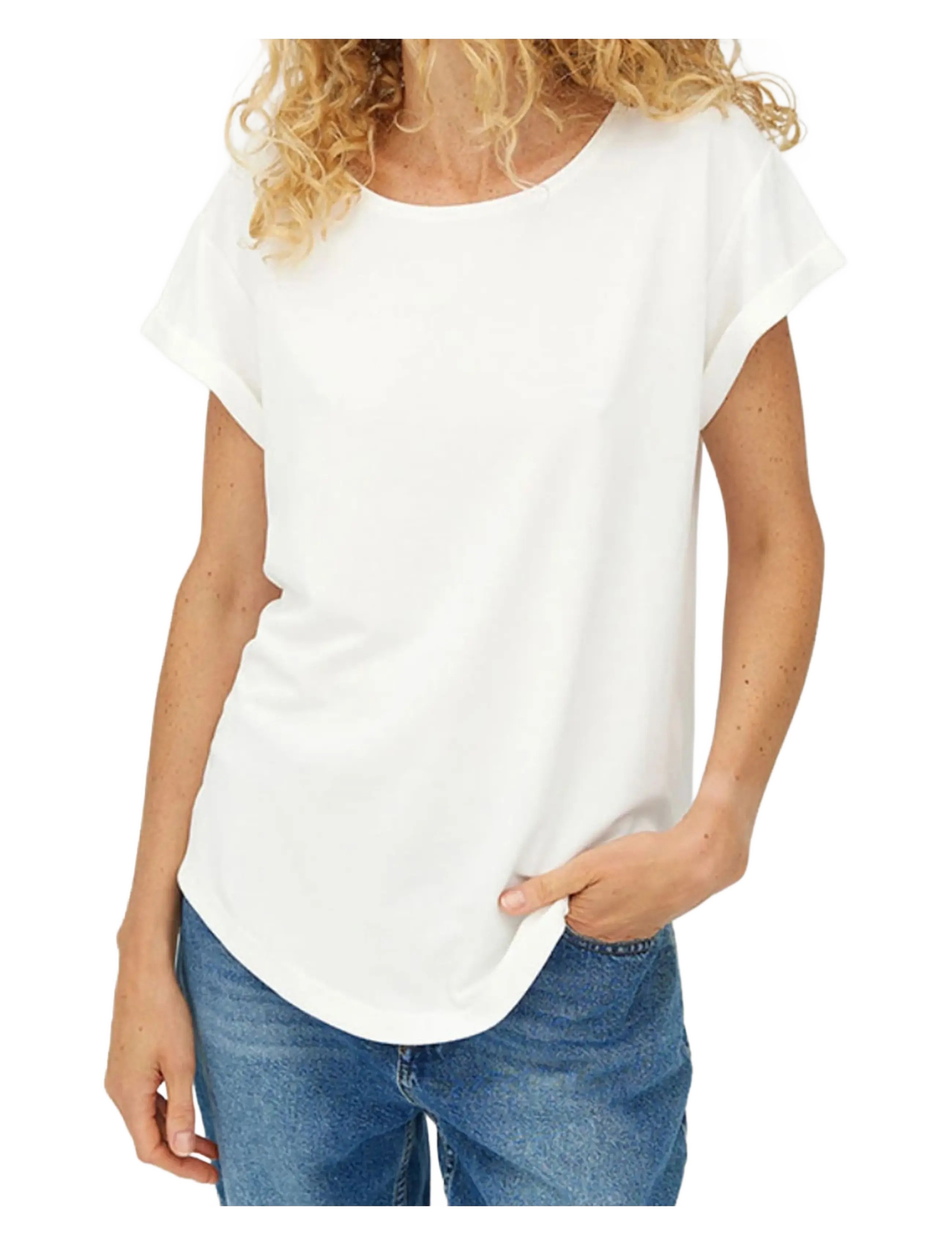 mbyM Nisha-M, XS, White, T-Shirts & Toppe > Kortærmede, Dame