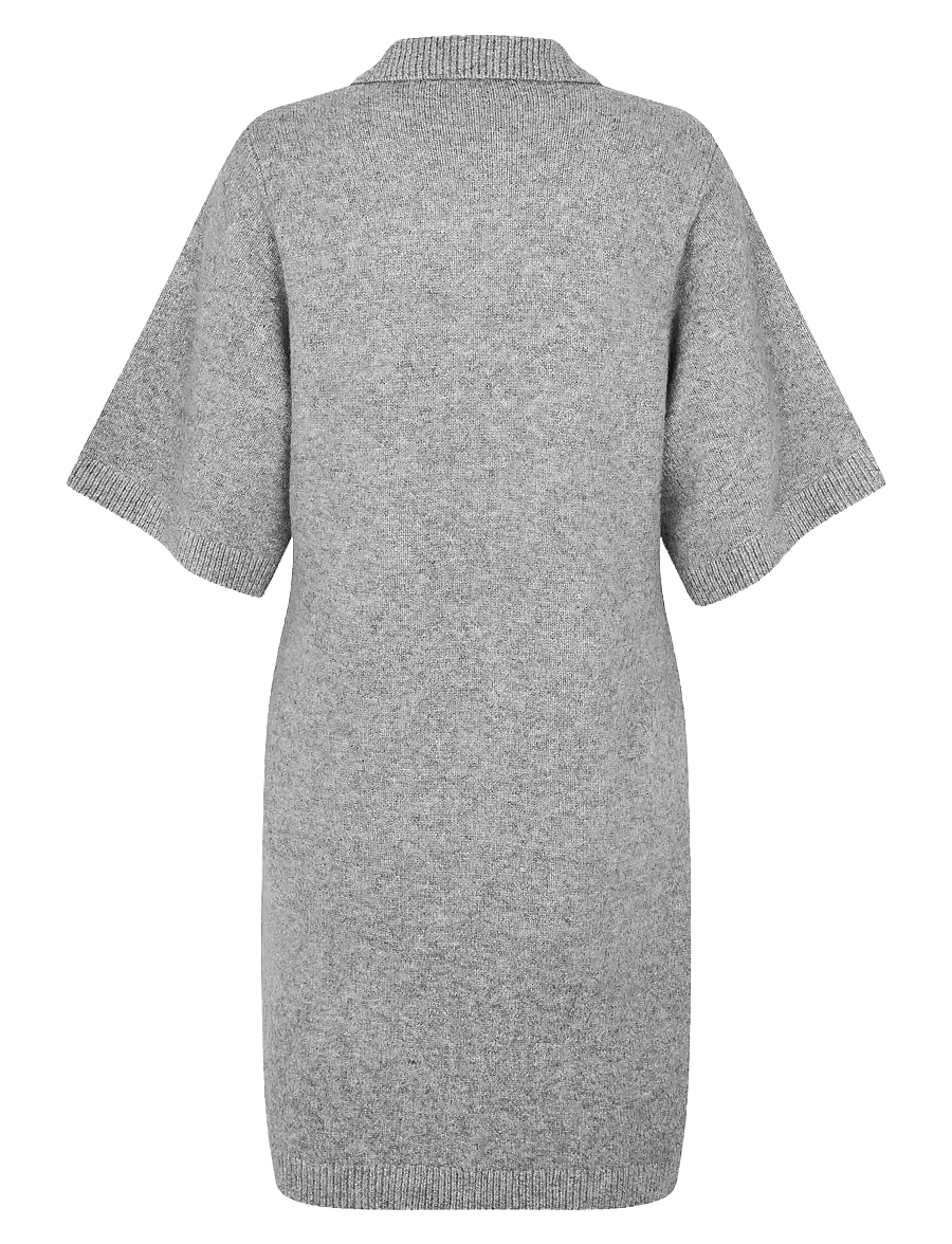 mbyM - Biman-M - stickade klänningar - medium grey melange - 2
