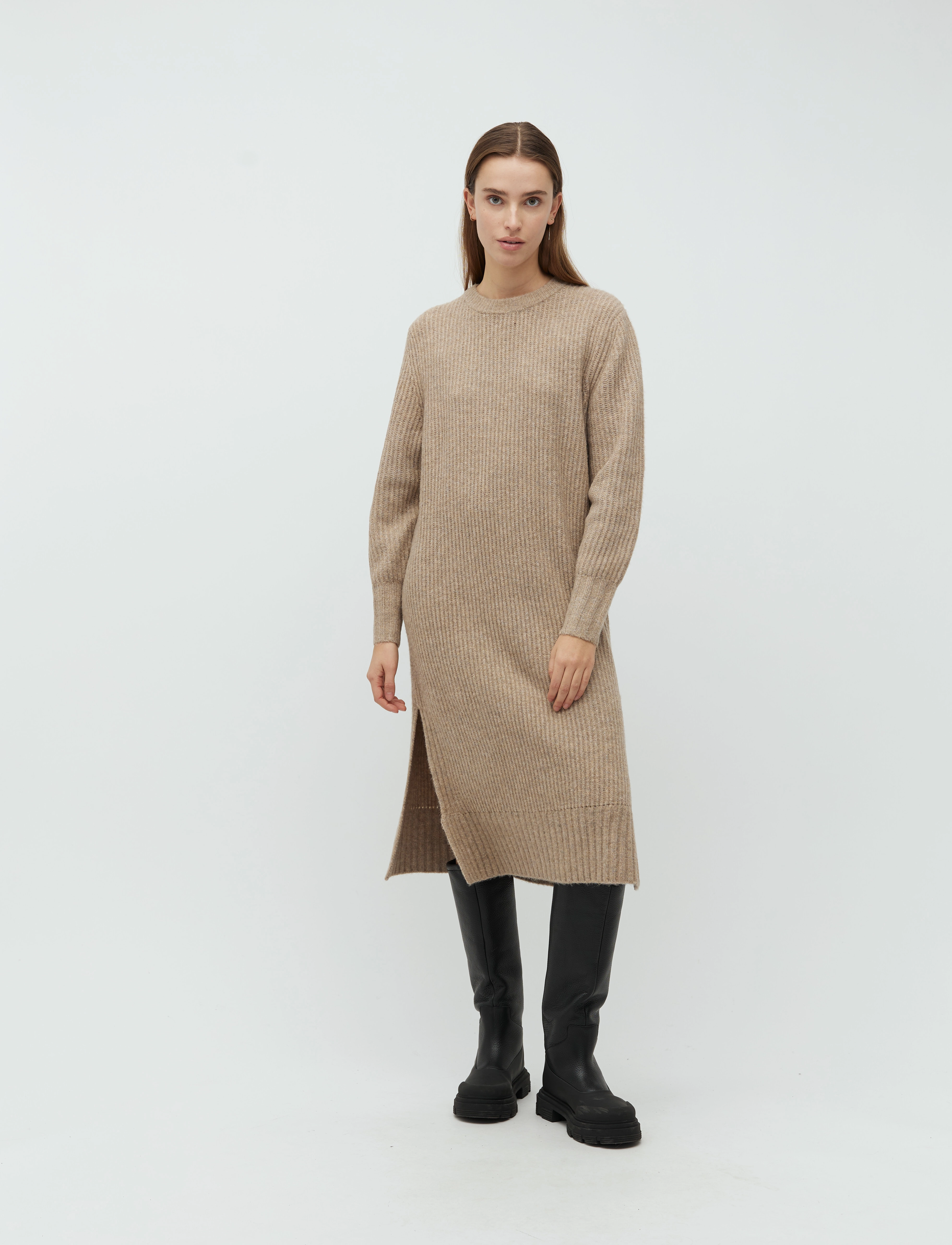 mbyM Sondra-M - Kleidid - OYSTER MELANGE / beige