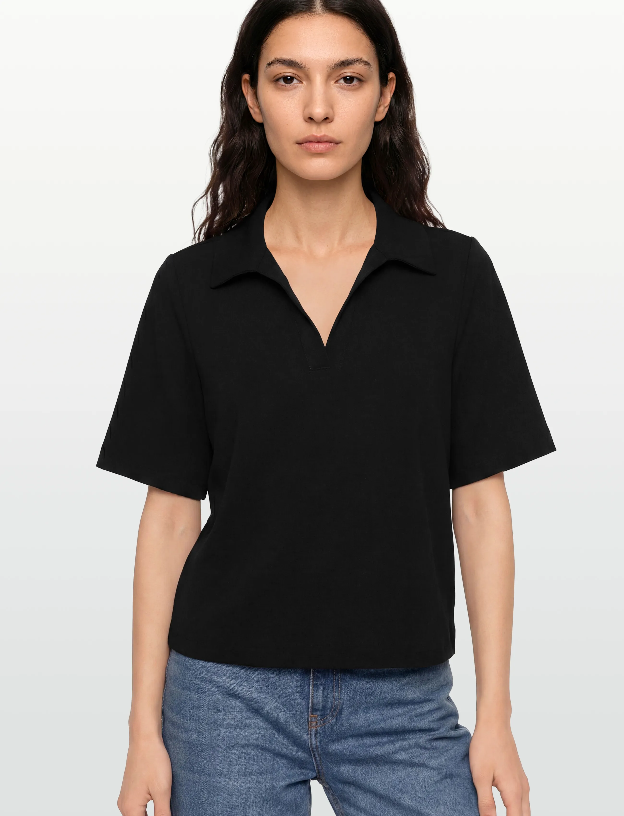 mbyM - Darci-M - short-sleeved blouses - black - 3