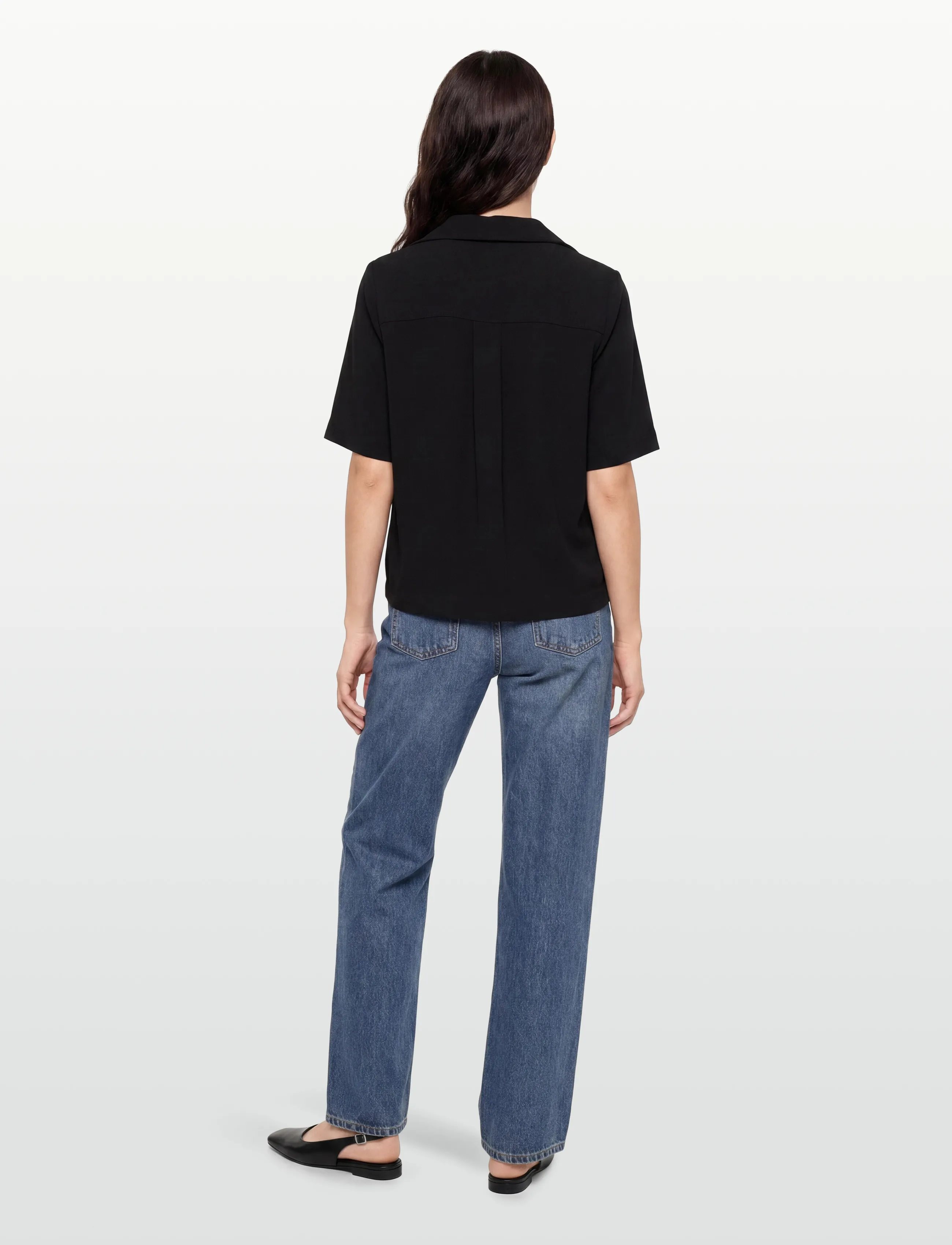 mbyM - Darci-M - short-sleeved blouses - black - 4