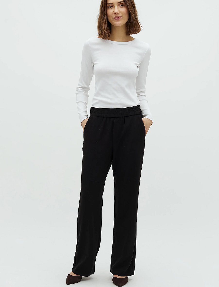 MBYM - Phillipa - hose mit geradem bein - black - 0