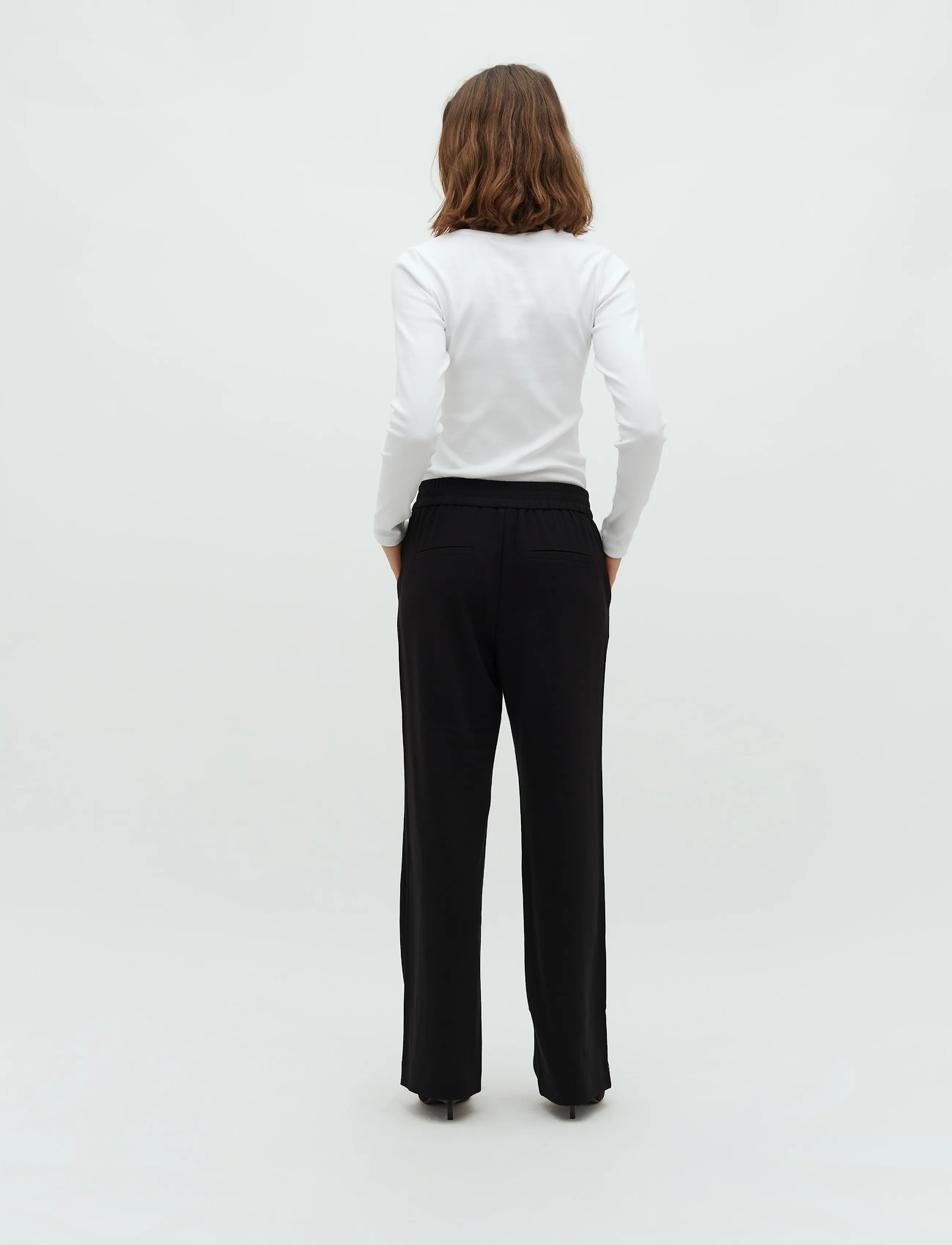 MBYM - Phillipa - hose mit geradem bein - black - 3