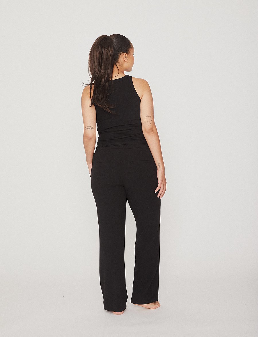 MBYM - Phillipa - hose mit geradem bein - black - 4