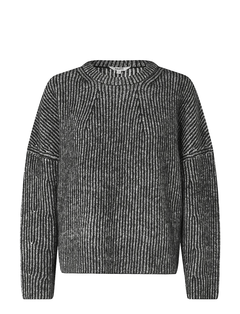 mbyM - Gillian Contrast-M - stickade tröjor - black contrast - 1