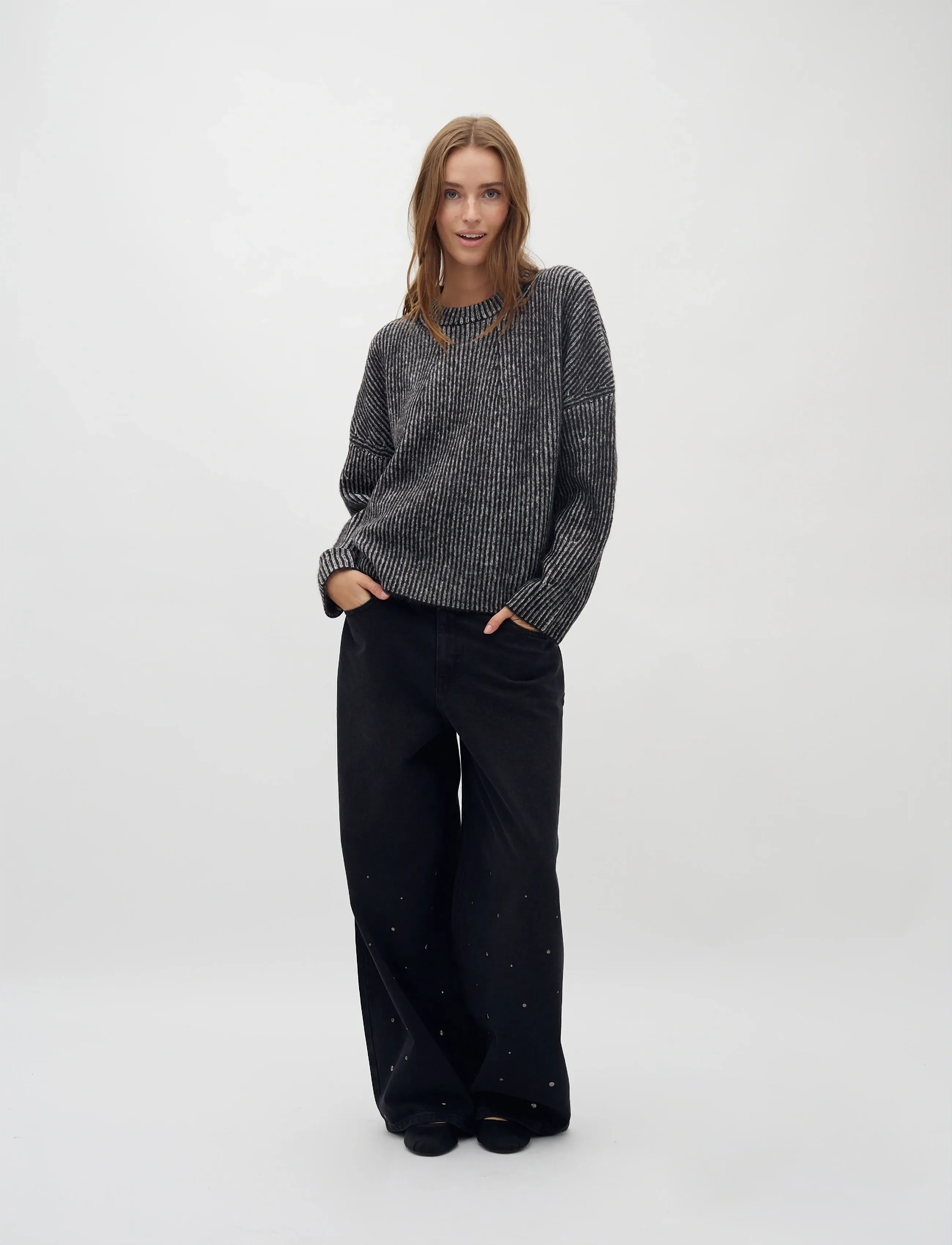 mbyM - Gillian Contrast-M - striktrøjer - black contrast - 4