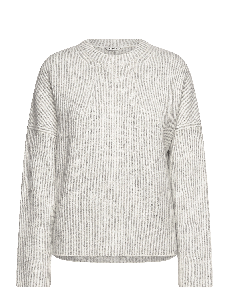 mbyM - Gillian Contrast-M - strikkegensere - light grey mix - 1