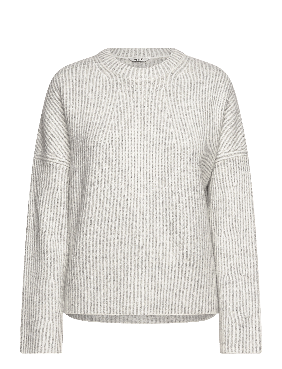 mbyM - Gillian Contrast-M - jumpers - light grey mix - 1