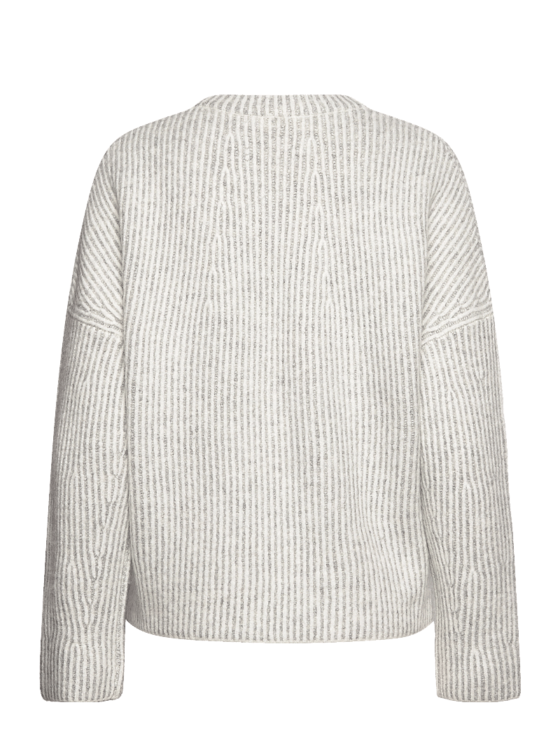 mbyM - Gillian Contrast-M - strikkegensere - light grey mix - 2