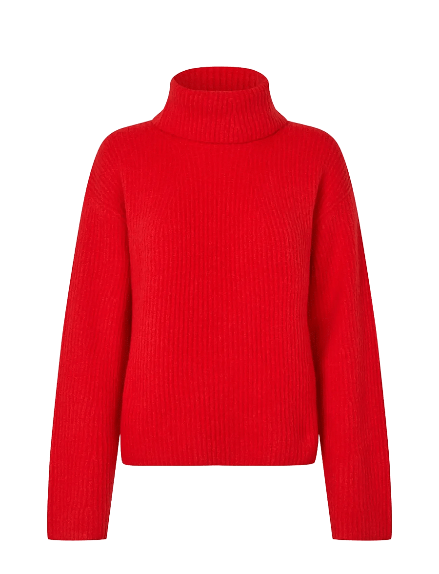 MBYM - Kemina-M - rollkragenpullover - deep red mix - 1