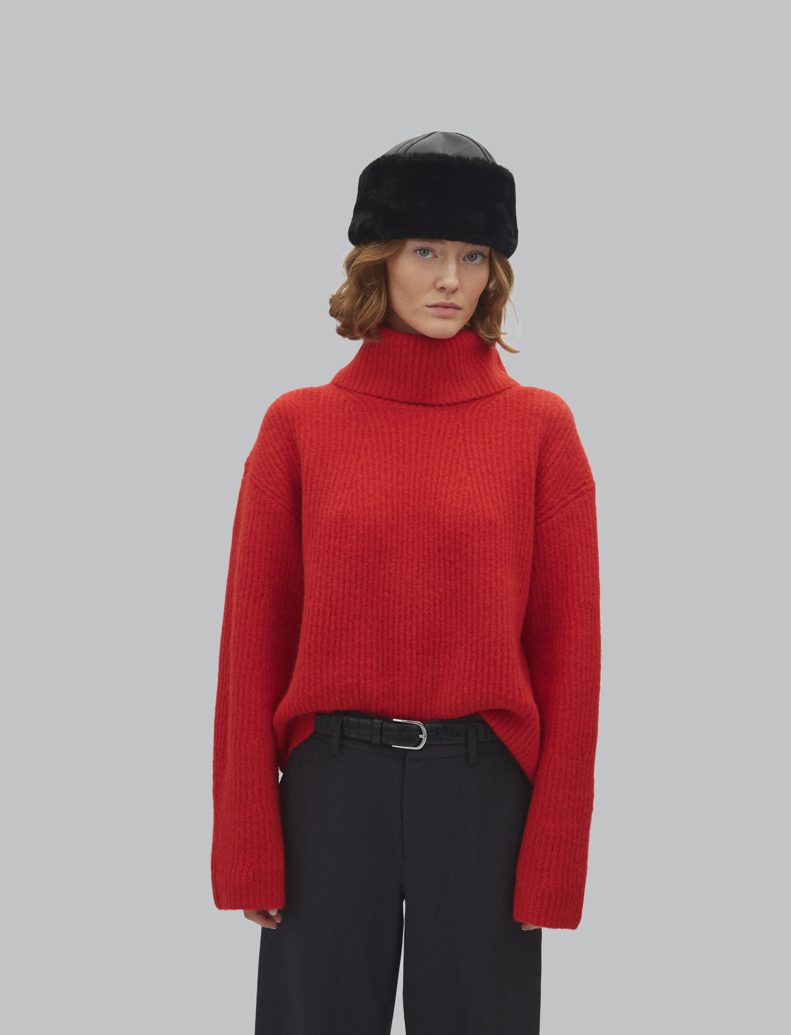 MBYM - Kemina-M - rollkragenpullover - deep red mix - 0