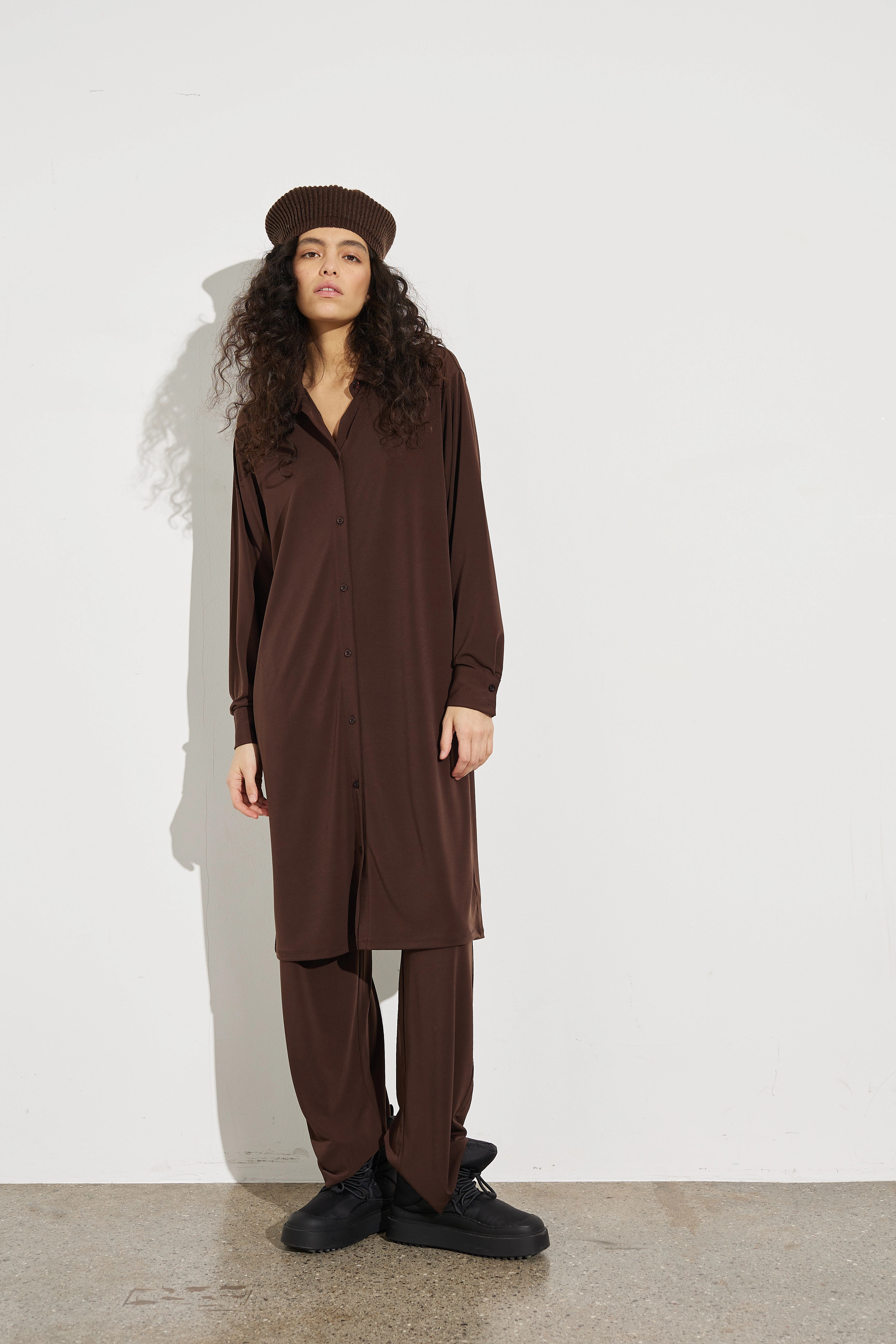 mbyM Livicalla-M - Hemdkleider - COFFEE / brown