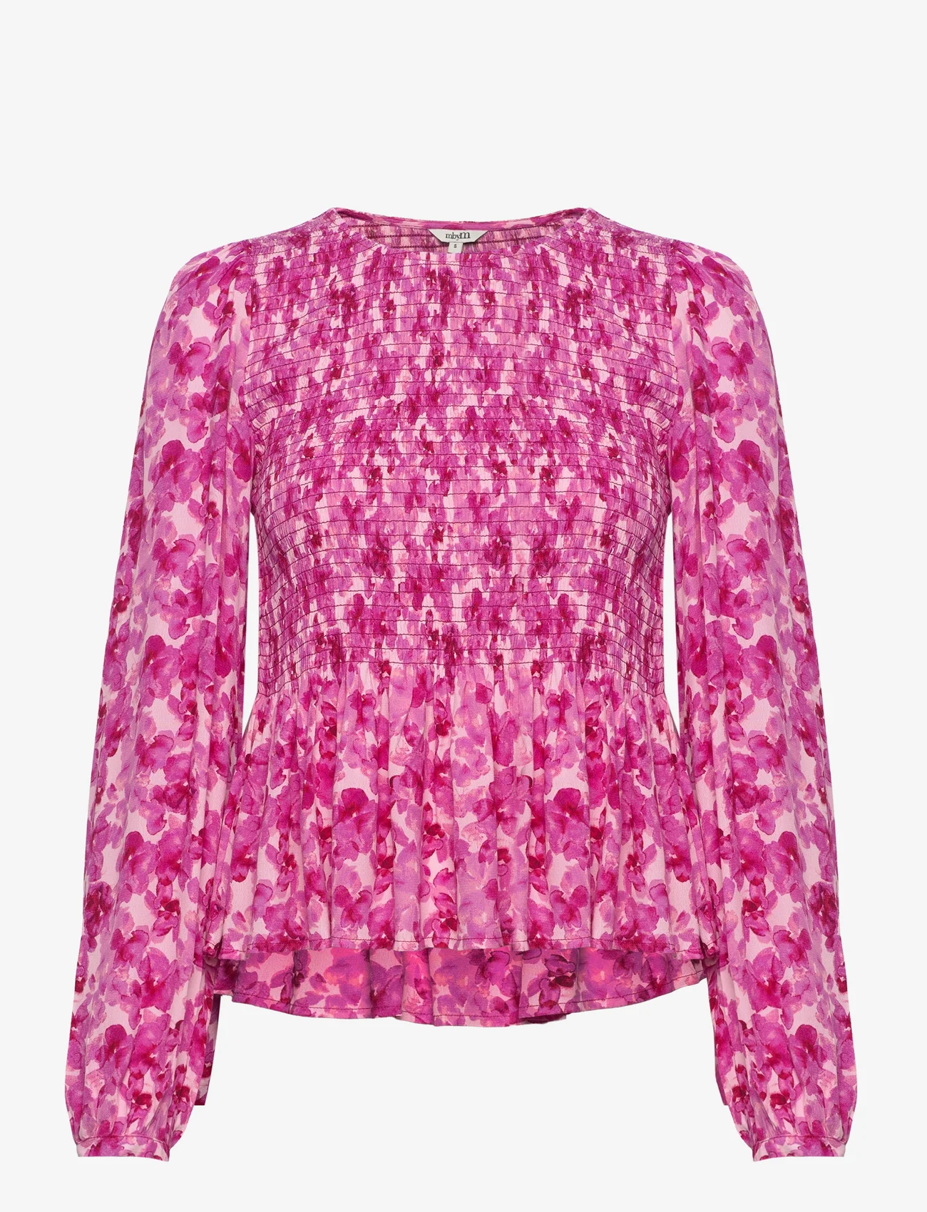 mbyM - Brynn-M - long-sleeved blouses - nela print pink - 0