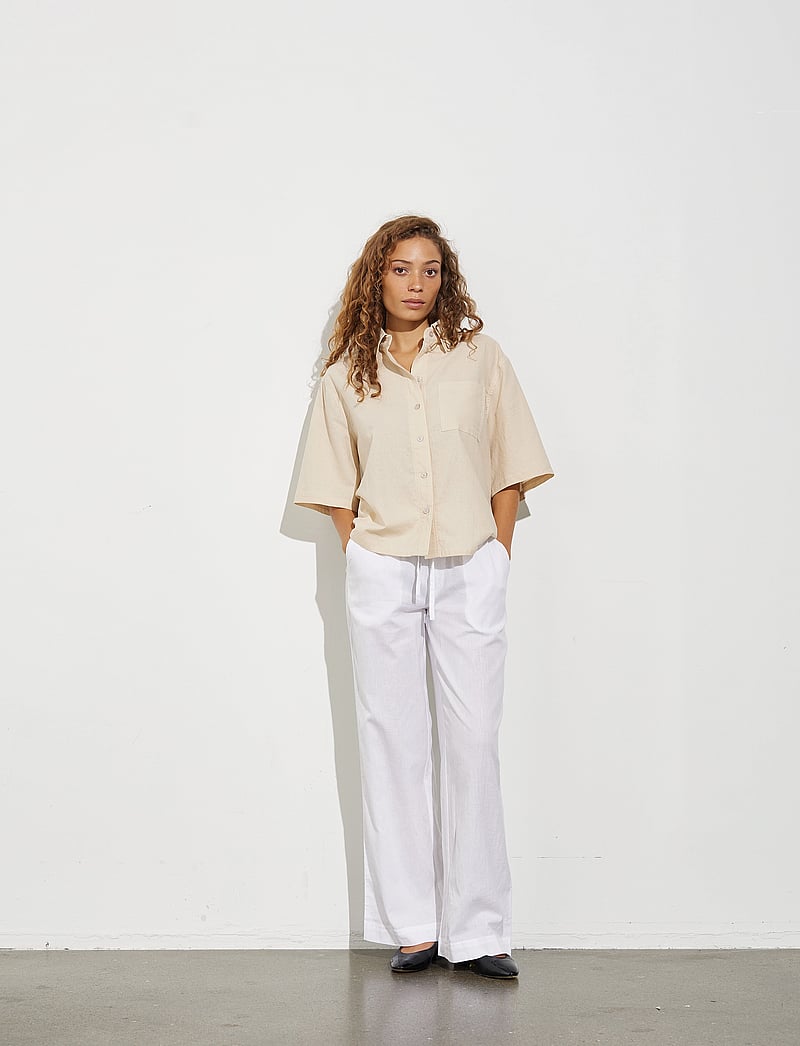 mbyM - Grasielle-M - linen trousers - white - 0