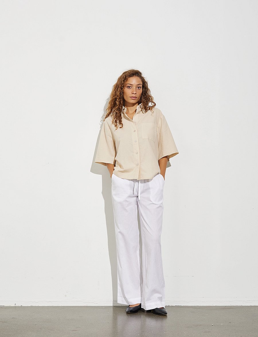 mbyM - Grasielle-M - linnebyxor - white - 0