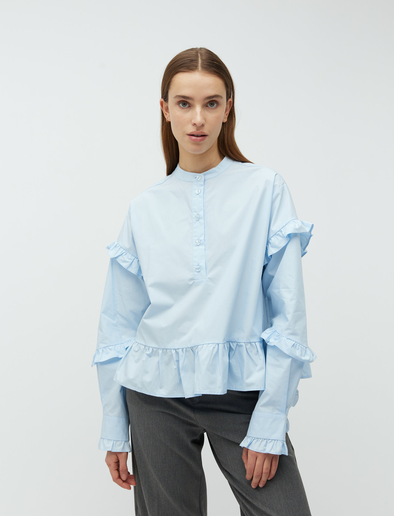 mbyM - Elodia-M - long-sleeved blouses - blue dreams - 1