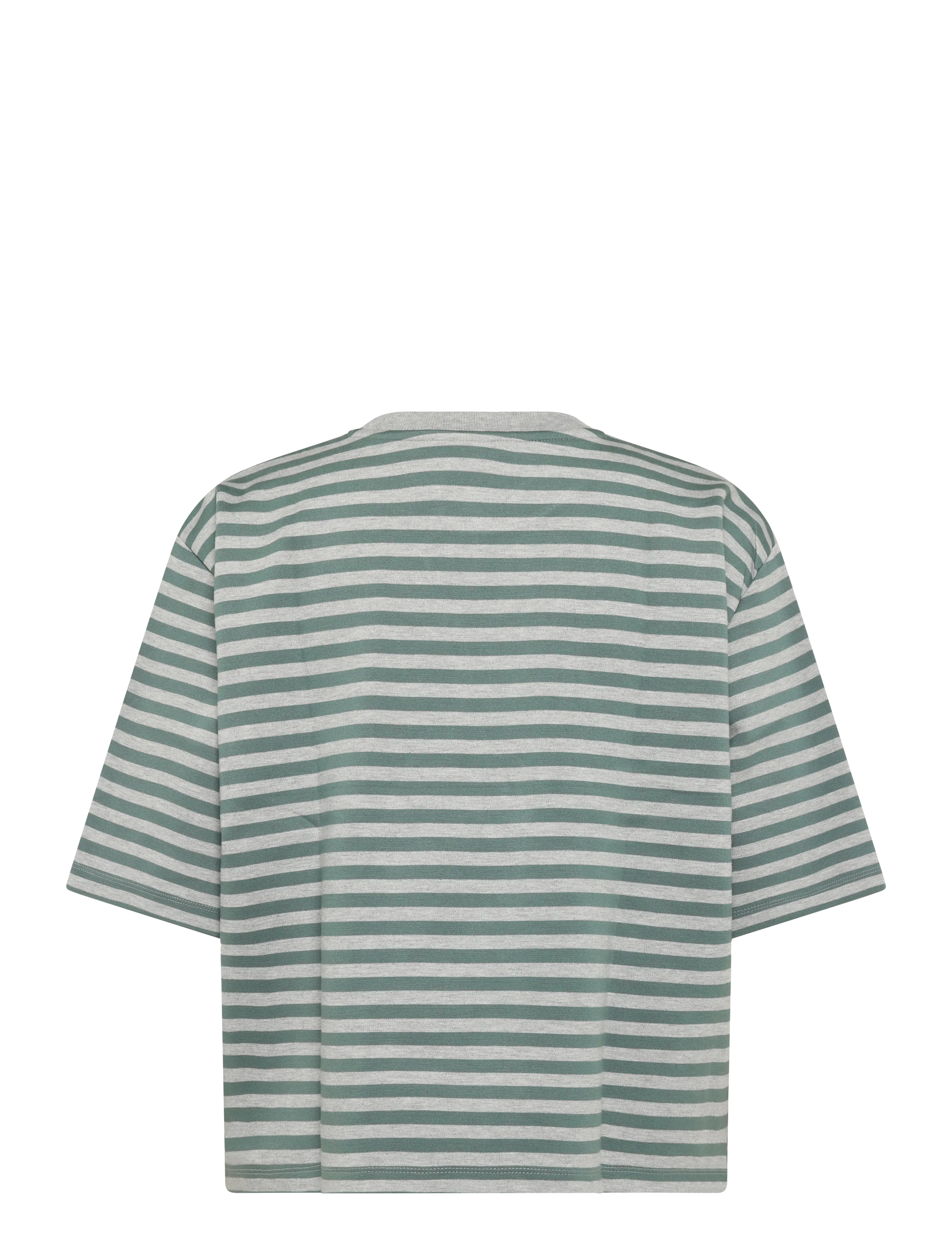 mbyM - Emrys-M - t-shirts - grass grey mel stripe - 2