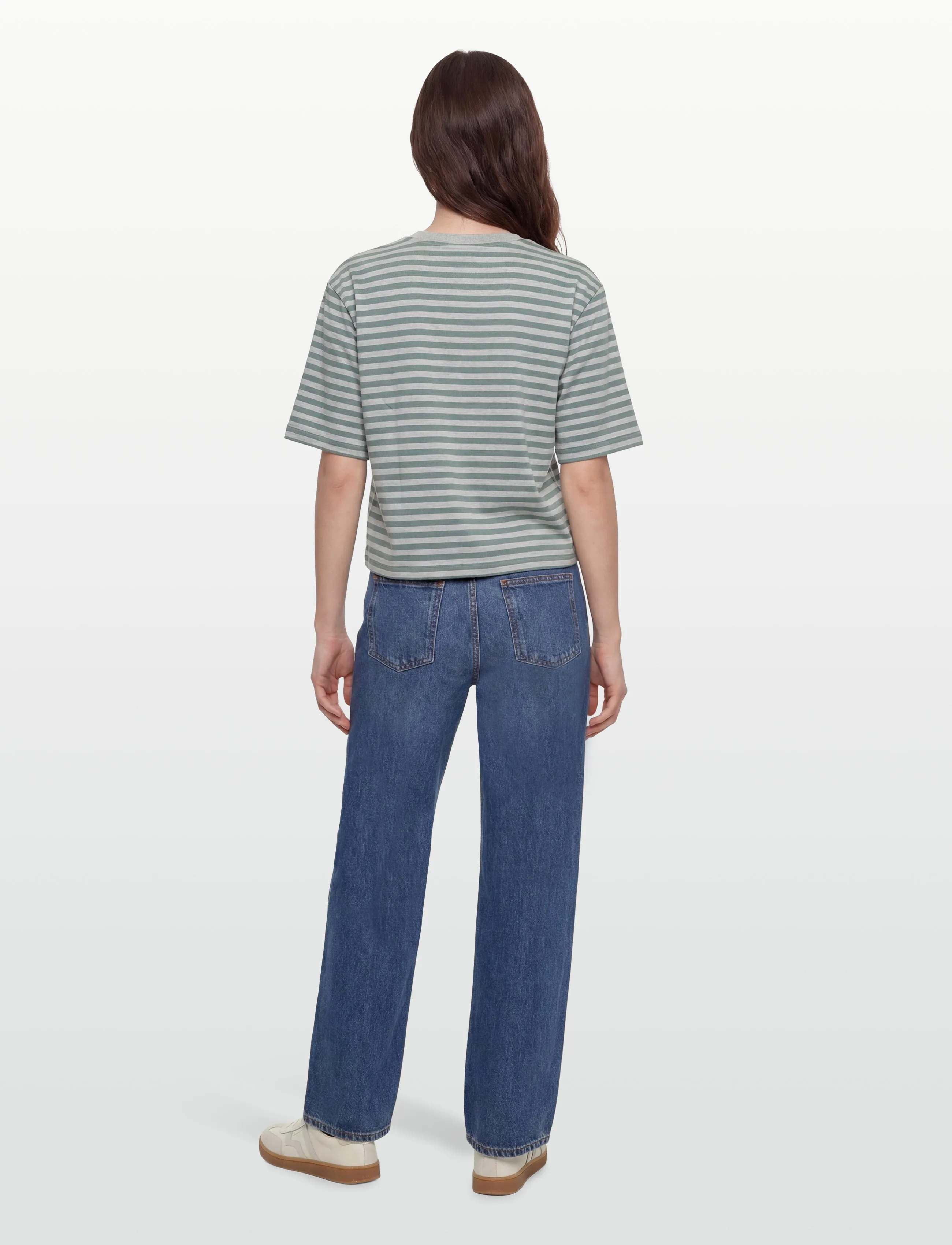 mbyM - Emrys-M - t-shirts - grass grey mel stripe - 4