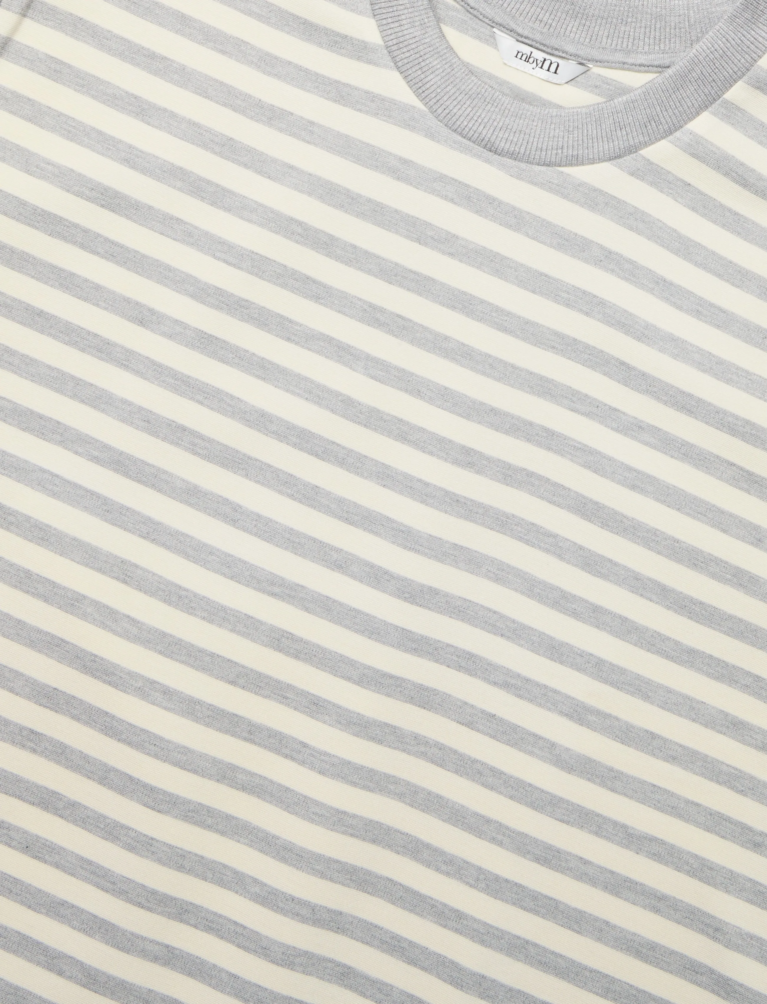 mbyM - Emrys-M - t-shirts - grey mel sugar stripe - 2