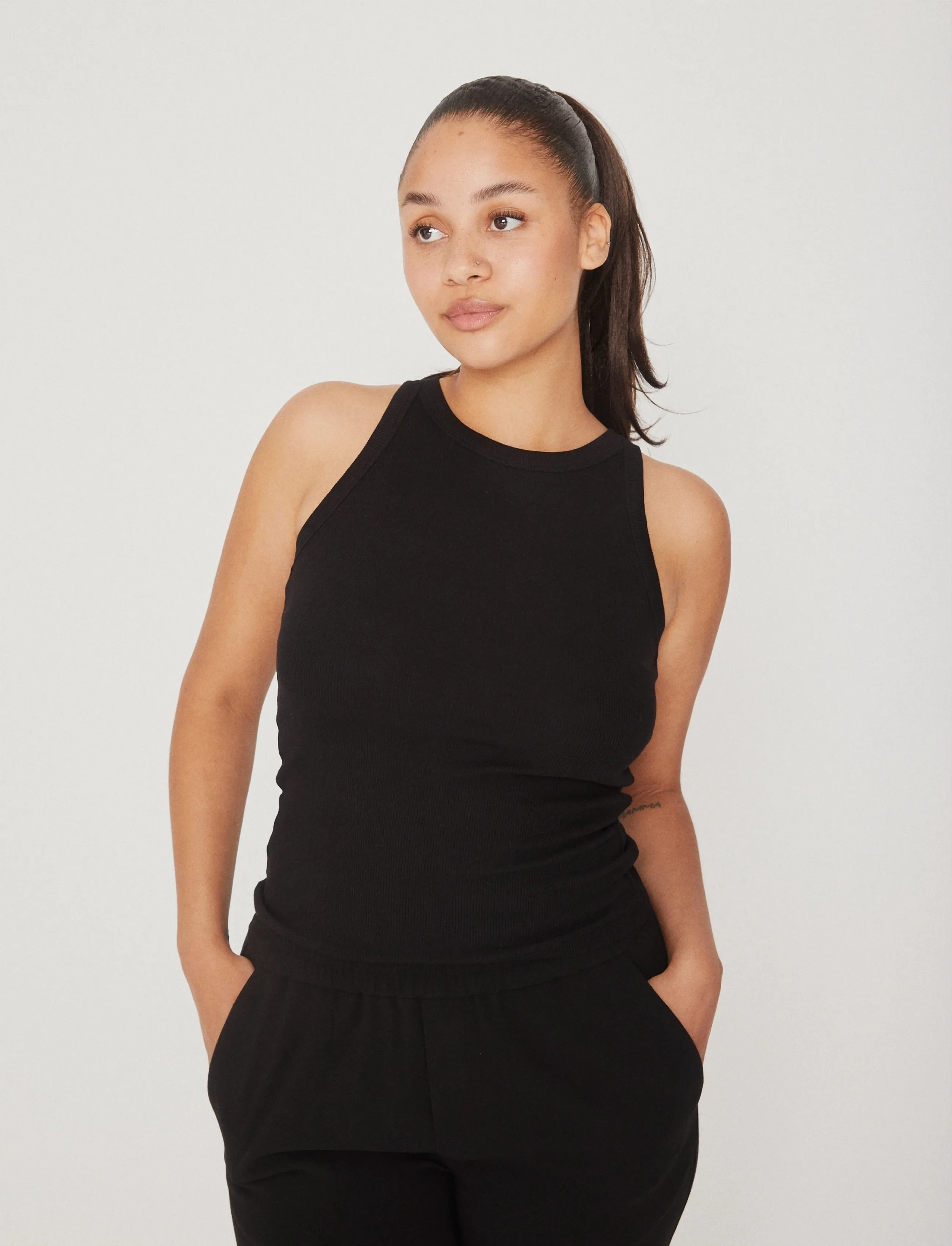 mbyM Jaxson-M - T-särgid ja alussärgid - BLACK / black