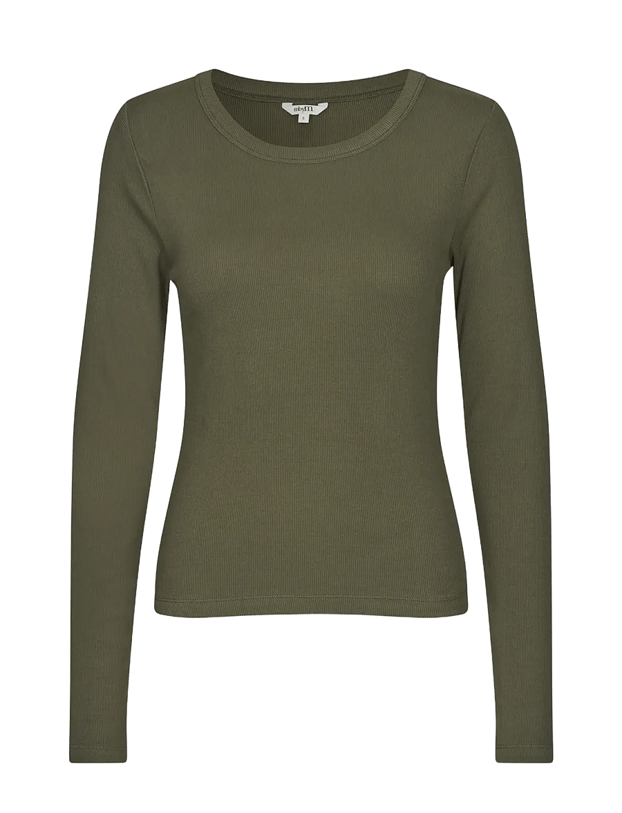 MBYM - Otis LS-M - langärmlige tops - warm olive - 1