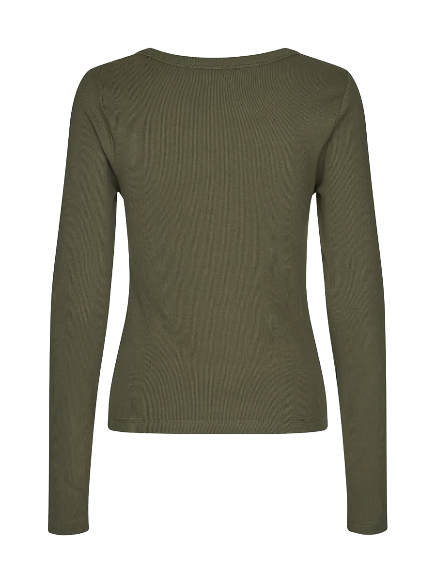 MBYM - Otis LS-M - langärmlige tops - warm olive - 2
