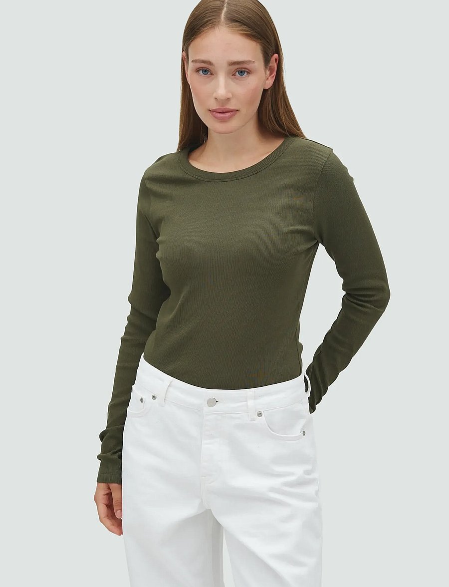 MBYM - Otis LS-M - langärmlige tops - warm olive - 0
