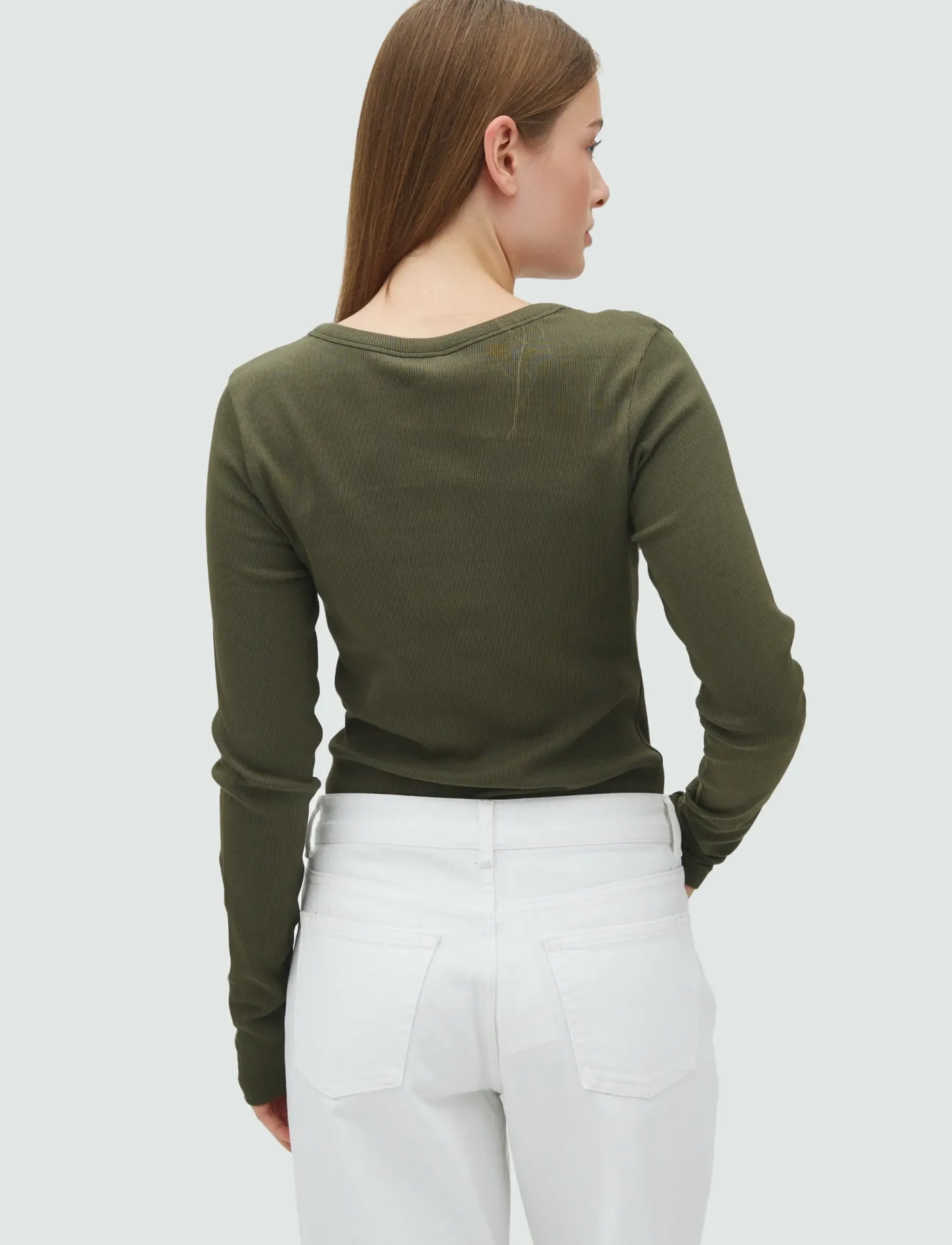 MBYM - Otis LS-M - langärmlige tops - warm olive - 4