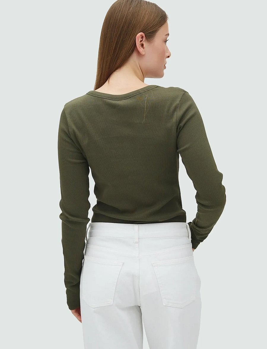 MBYM - Otis LS-M - langärmlige tops - warm olive - 4