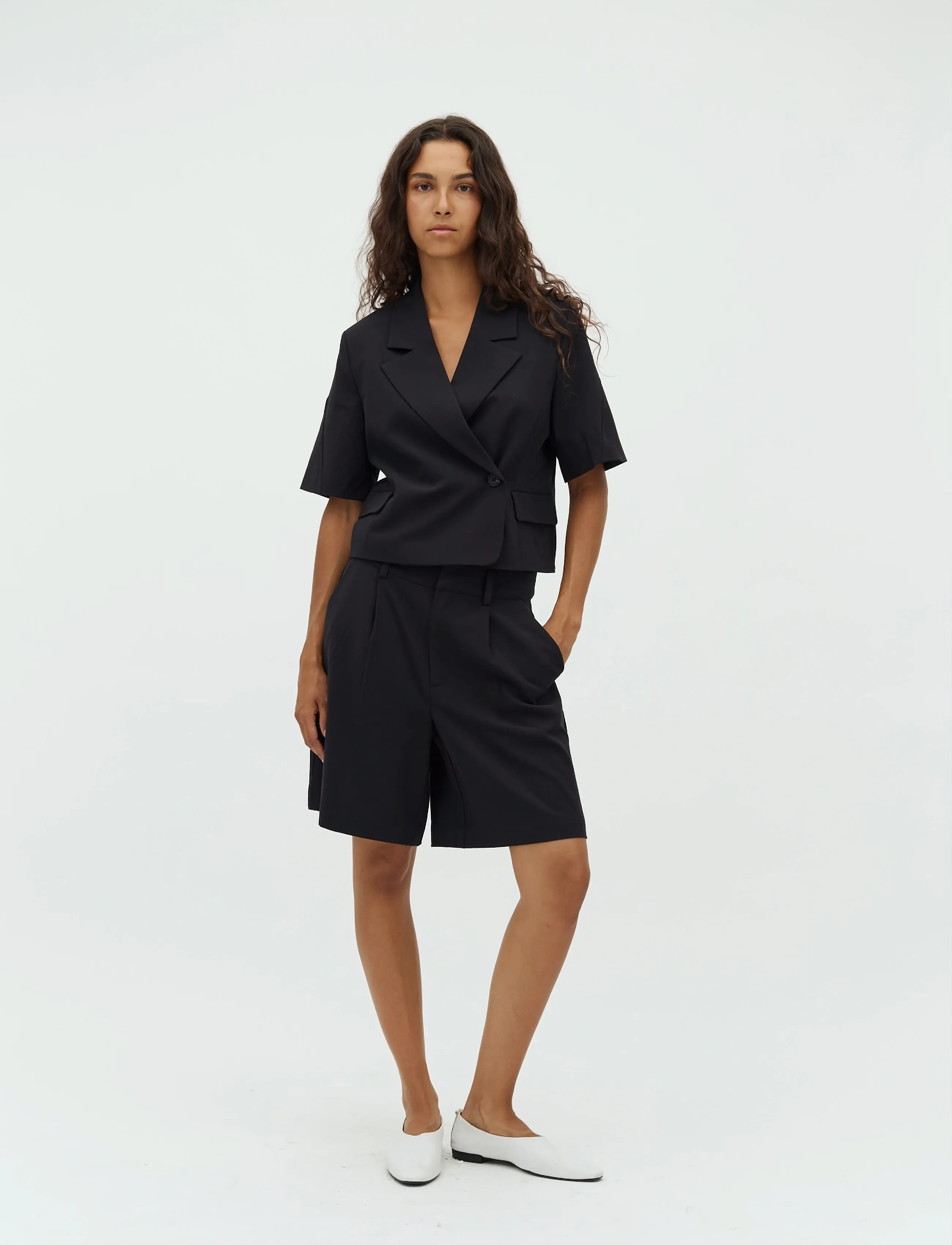mbyM - Robina-M - cropped blazers - black - 3