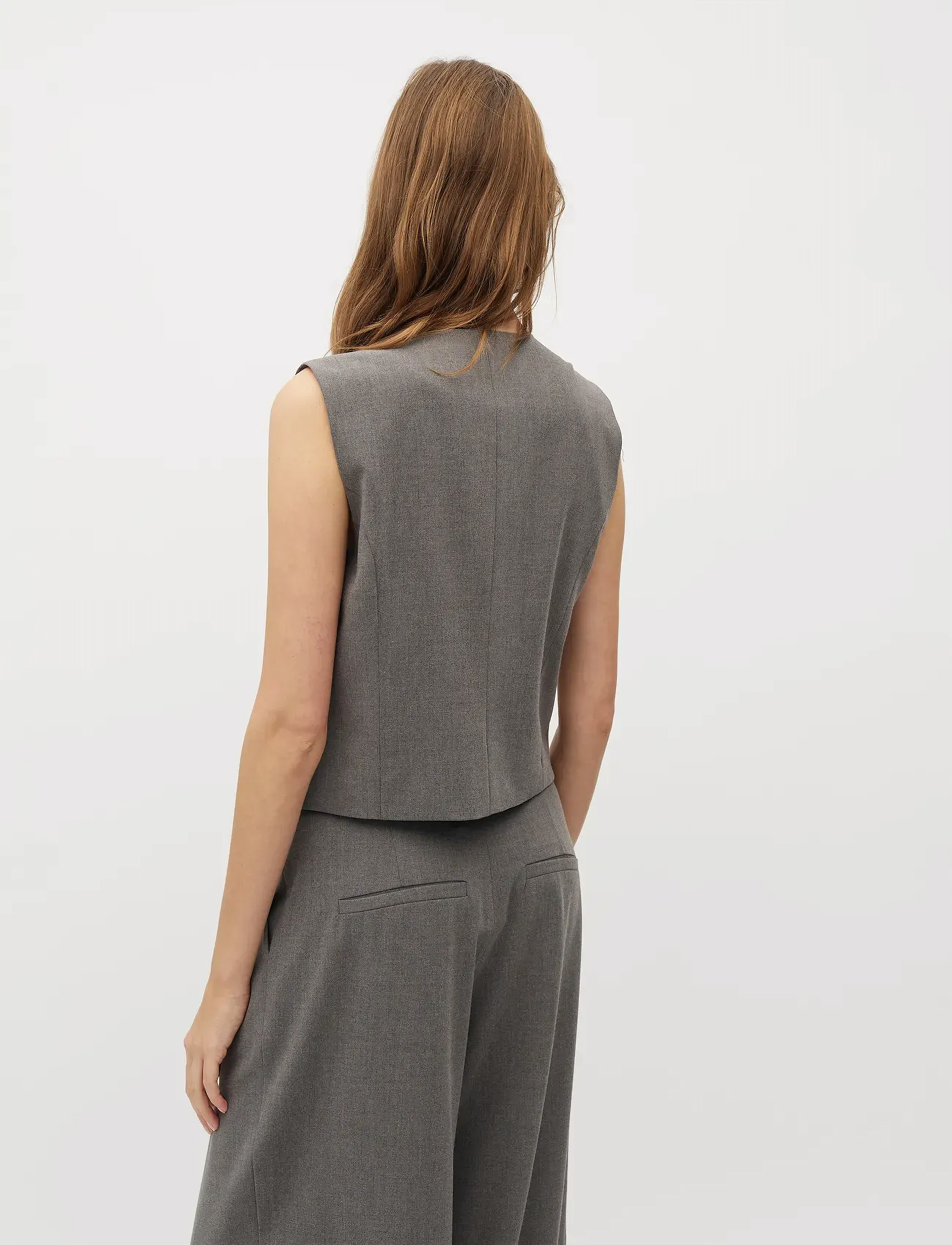 mbyM - Aleia-M - sleeveless blazers - medium melange - 4