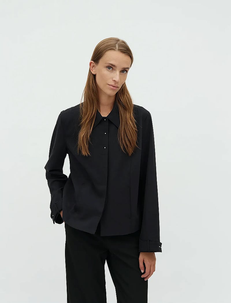 mbyM - Yimo-M - cropped-blazer - black - 0