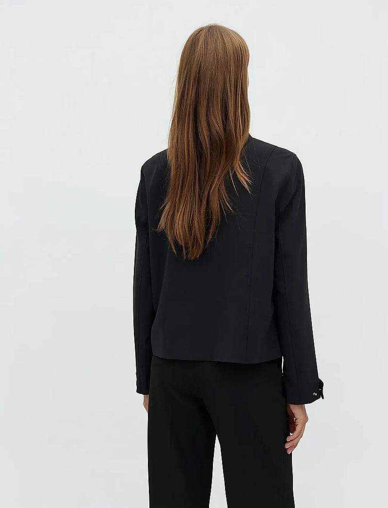 mbyM - Yimo-M - cropped-blazer - black - 2