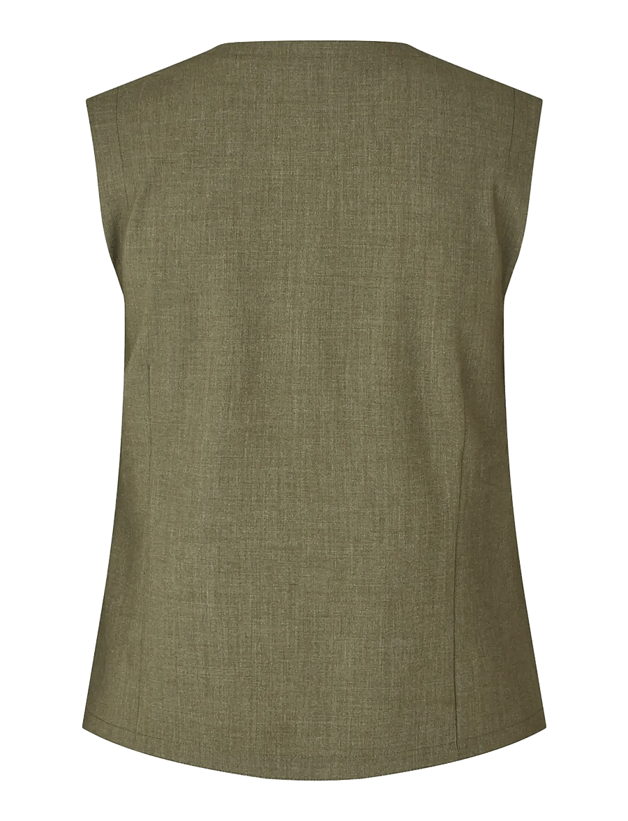 mbyM - Flavina-M - gilets - dusty olive melange - 2