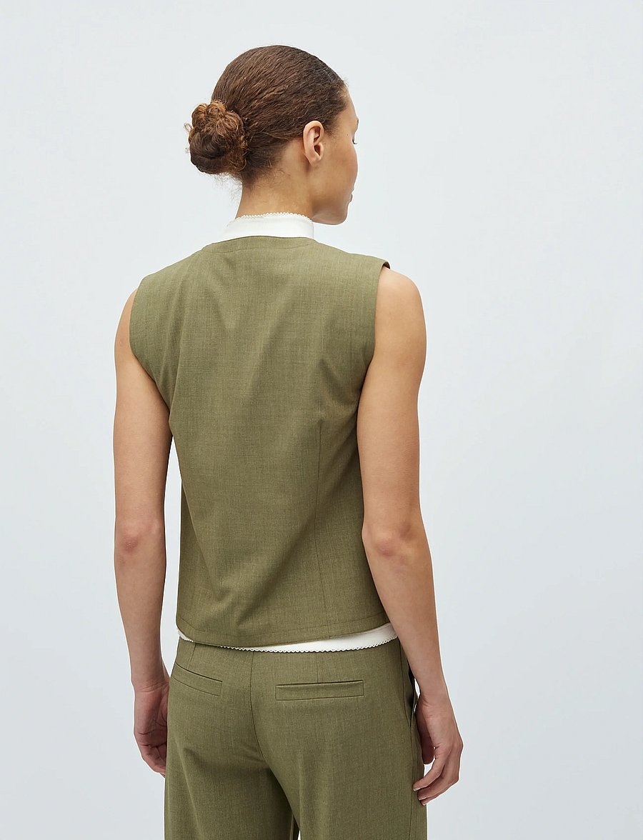 mbyM - Flavina-M - gilets - dusty olive melange - 3