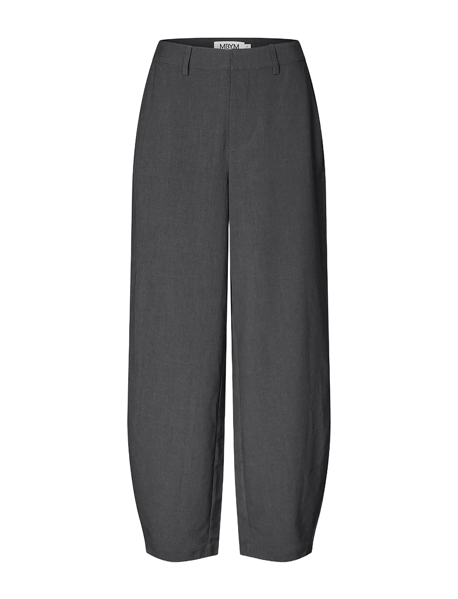 MBYM - Silira-M - hosen mit geradem bein - charcoal melange - 1