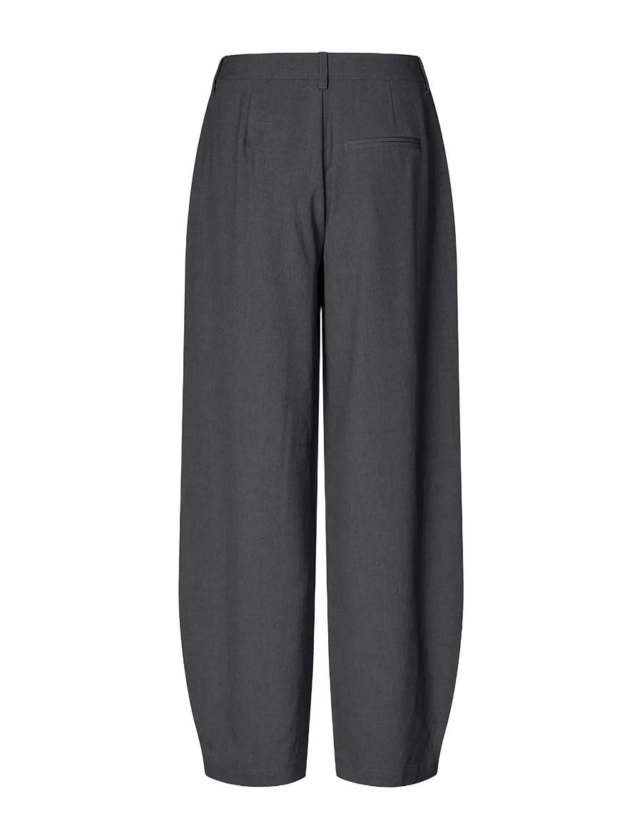 MBYM - Silira-M - hosen mit geradem bein - charcoal melange - 2