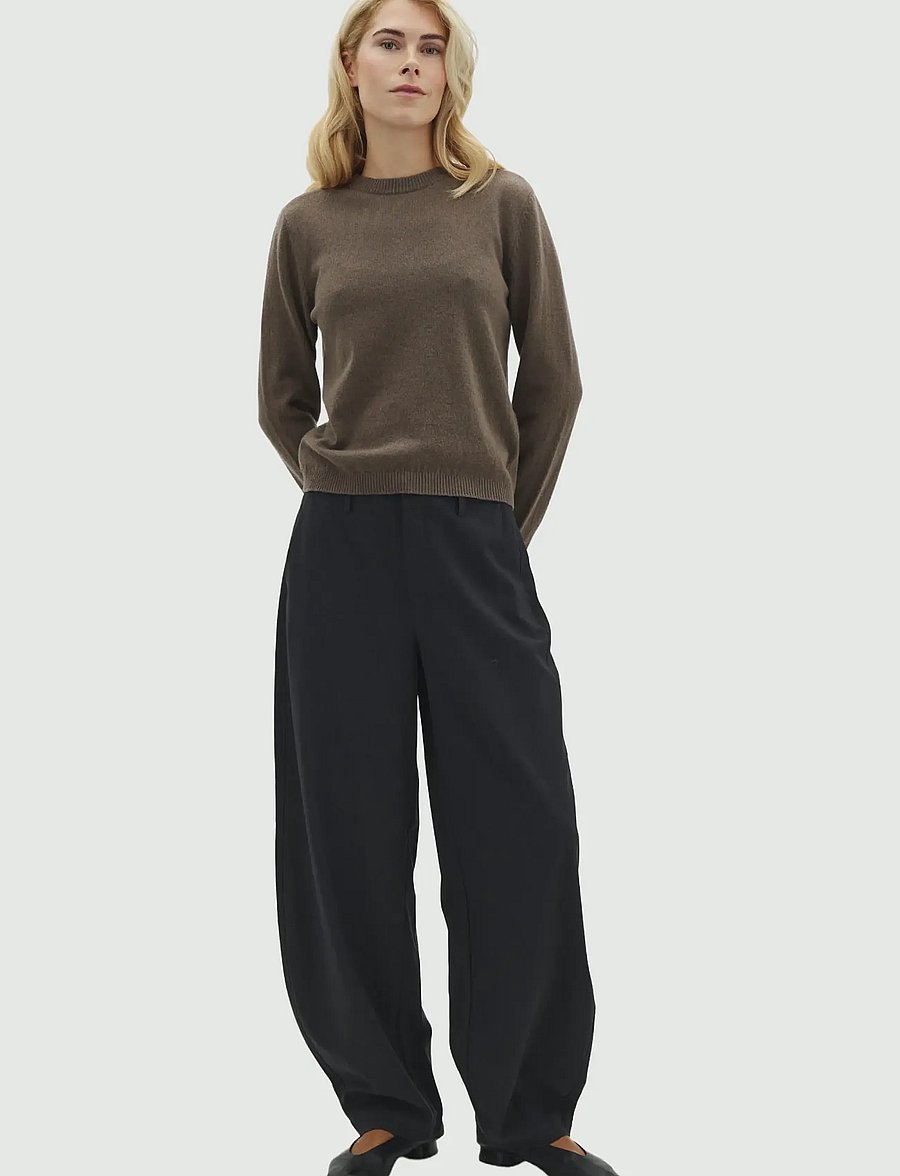MBYM - Silira-M - hosen mit geradem bein - charcoal melange - 0