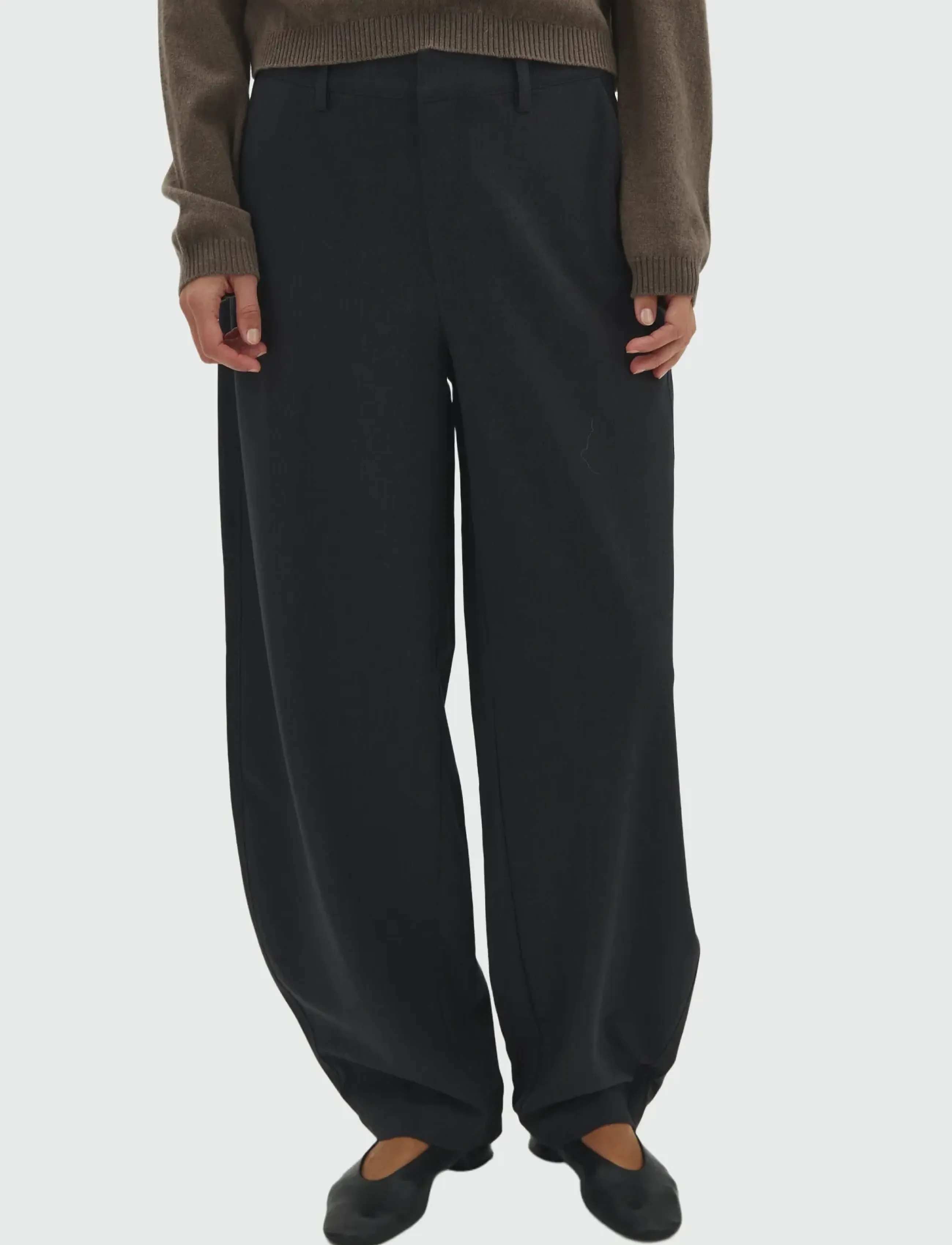 MBYM - Silira-M - hosen mit geradem bein - charcoal melange - 3
