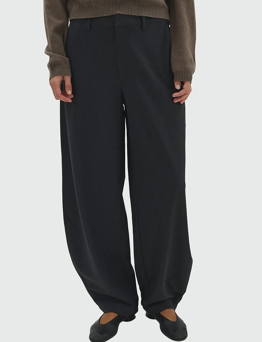 MBYM - Silira-M - hosen mit geradem bein - charcoal melange - 3