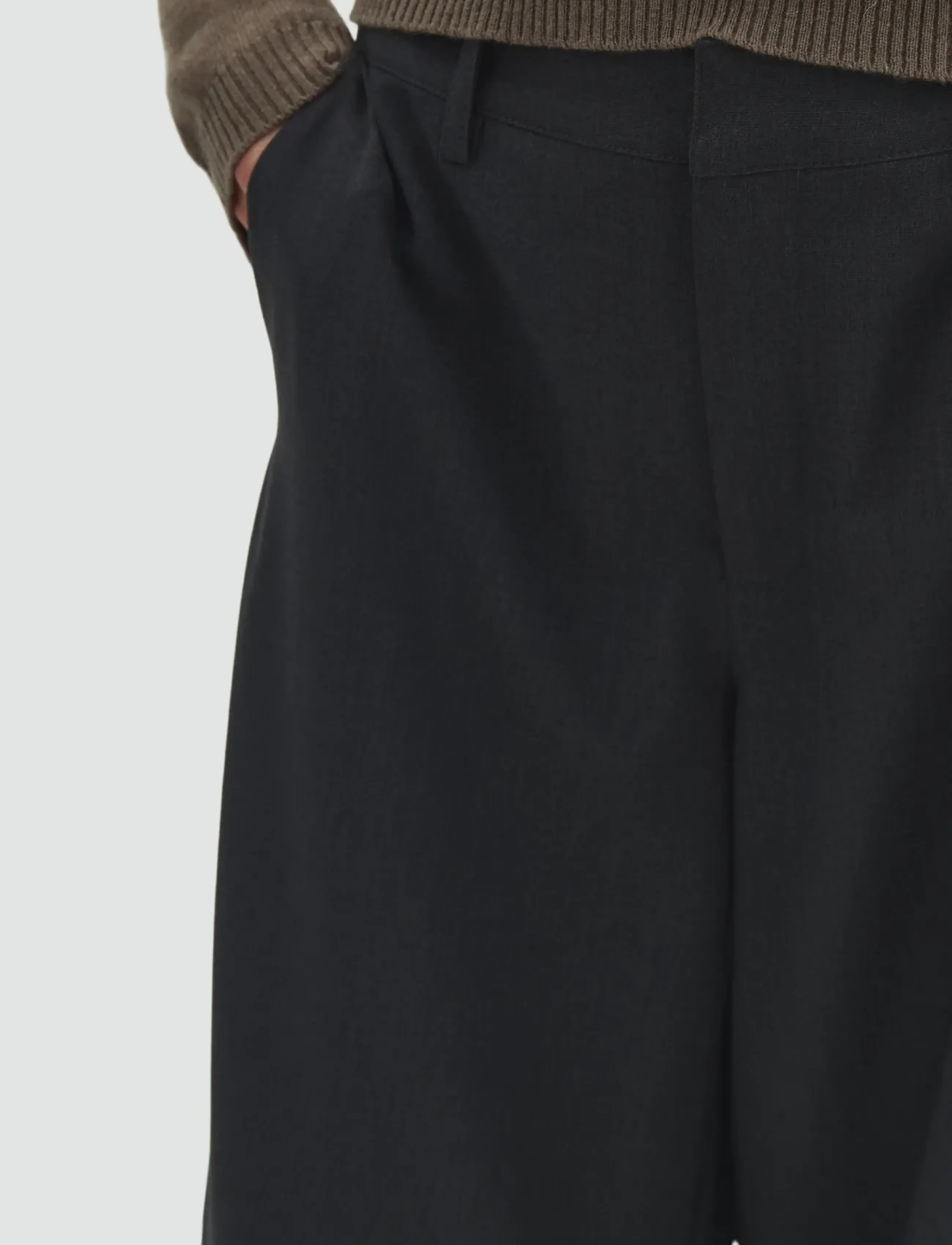 MBYM - Silira-M - hosen mit geradem bein - charcoal melange - 5
