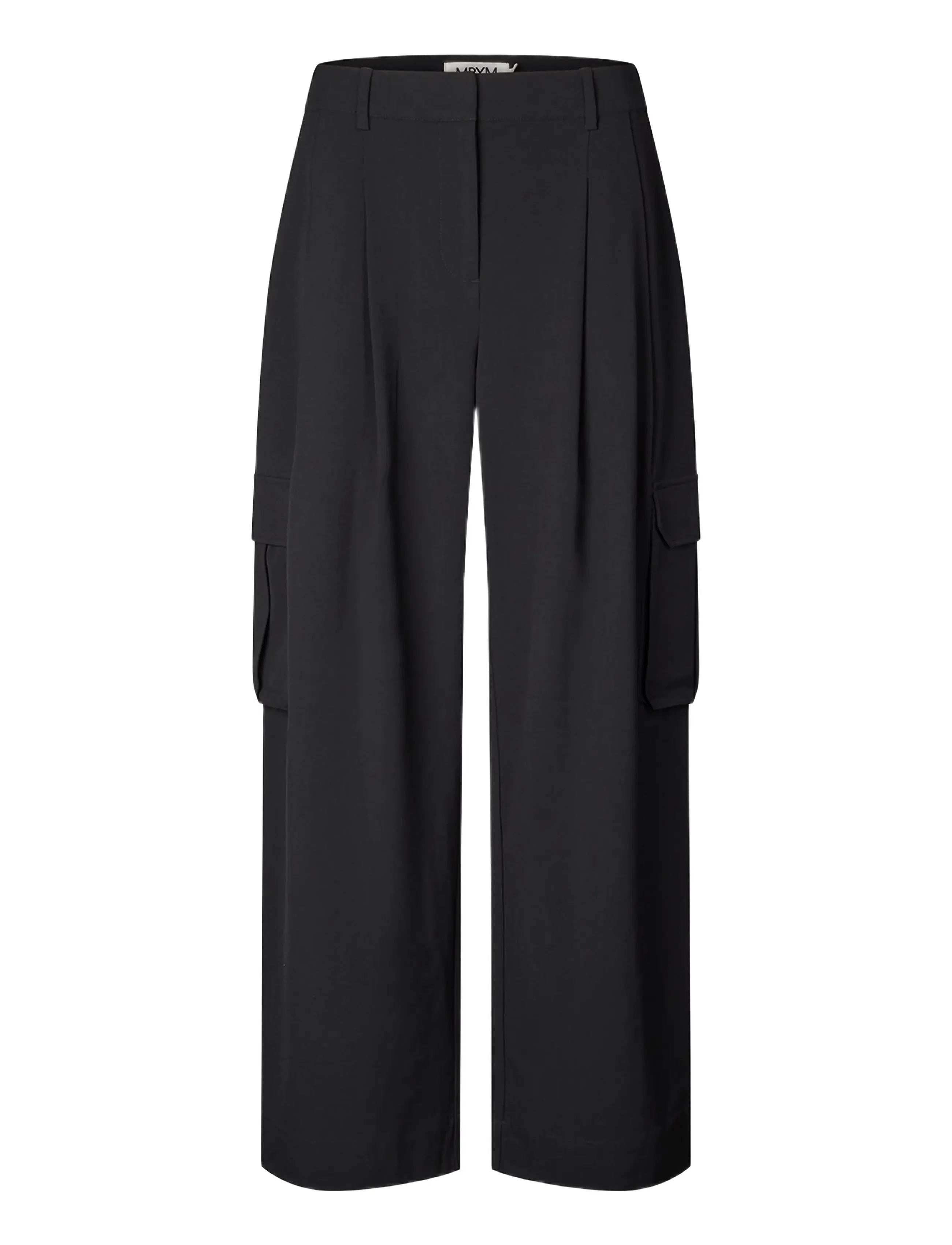 MBYM - Emeli Pocket-M - hosen mit weitem bein - black - 1