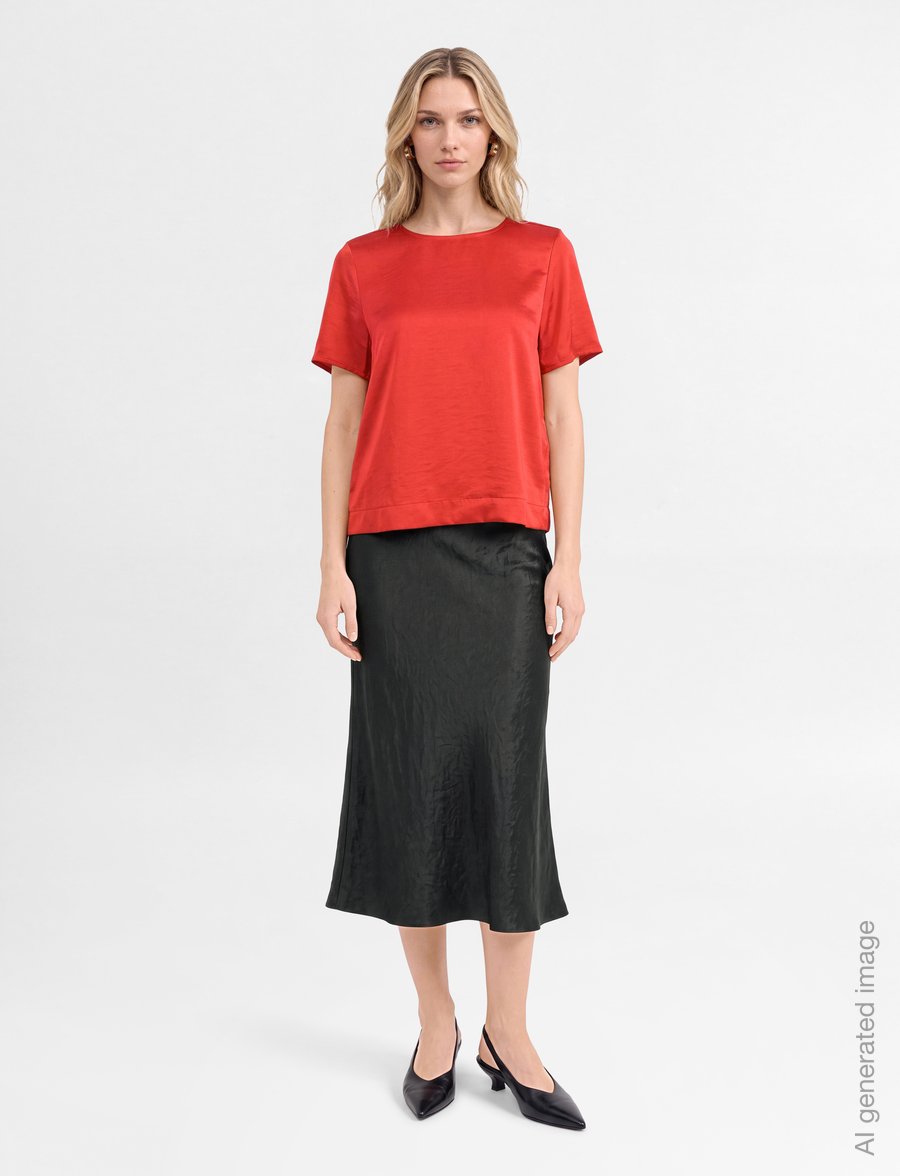 MBYM - Nivara-M - short-sleeved blouses - rococco red - 0