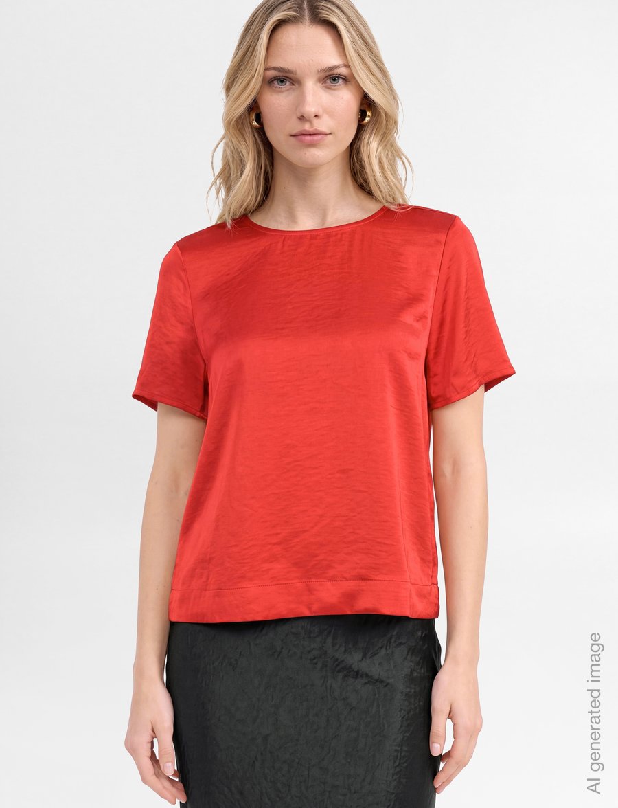 MBYM - Nivara-M - short-sleeved blouses - rococco red - 3
