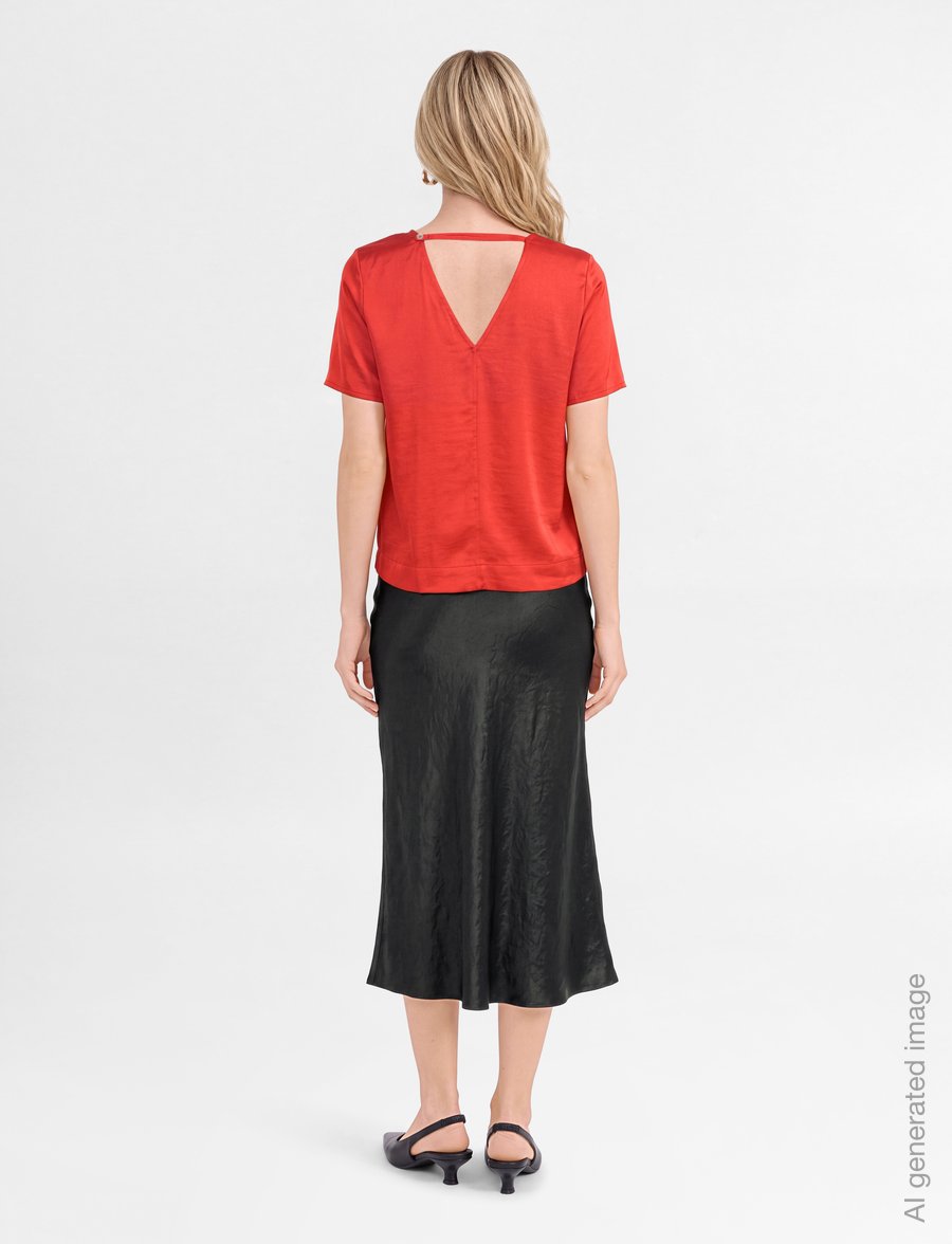 MBYM - Nivara-M - short-sleeved blouses - rococco red - 4