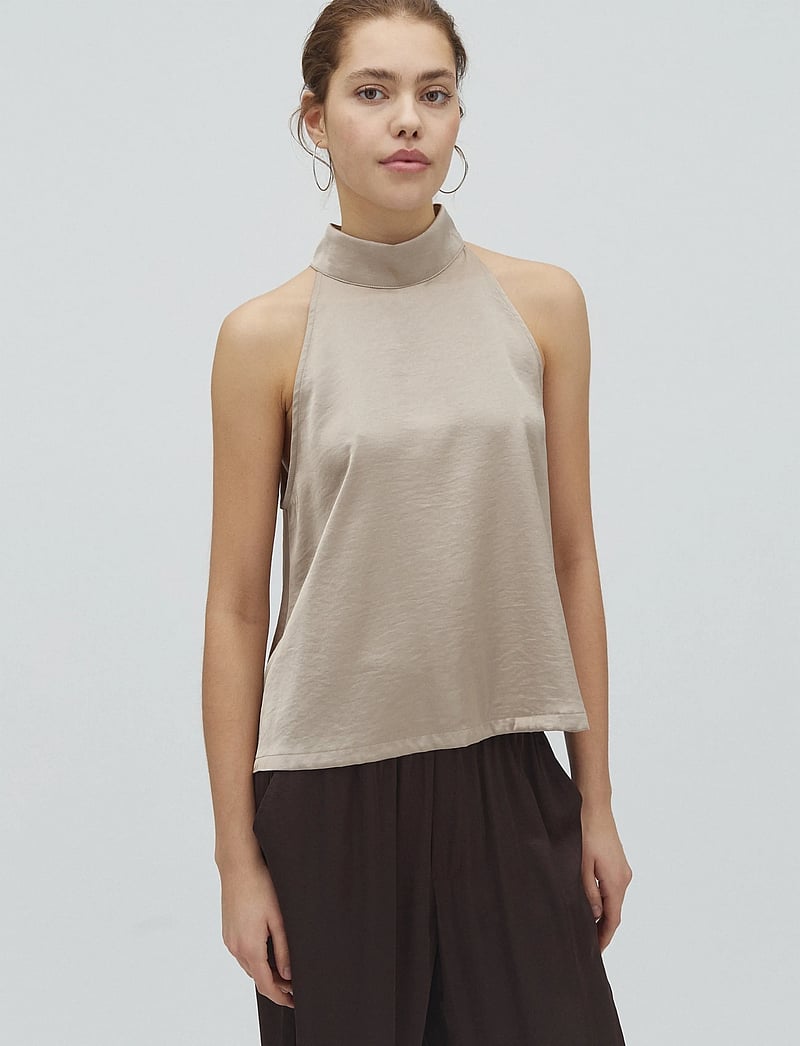 mbyM - Zuzeel-M - Ærmeløse bluser - sand grey - 0