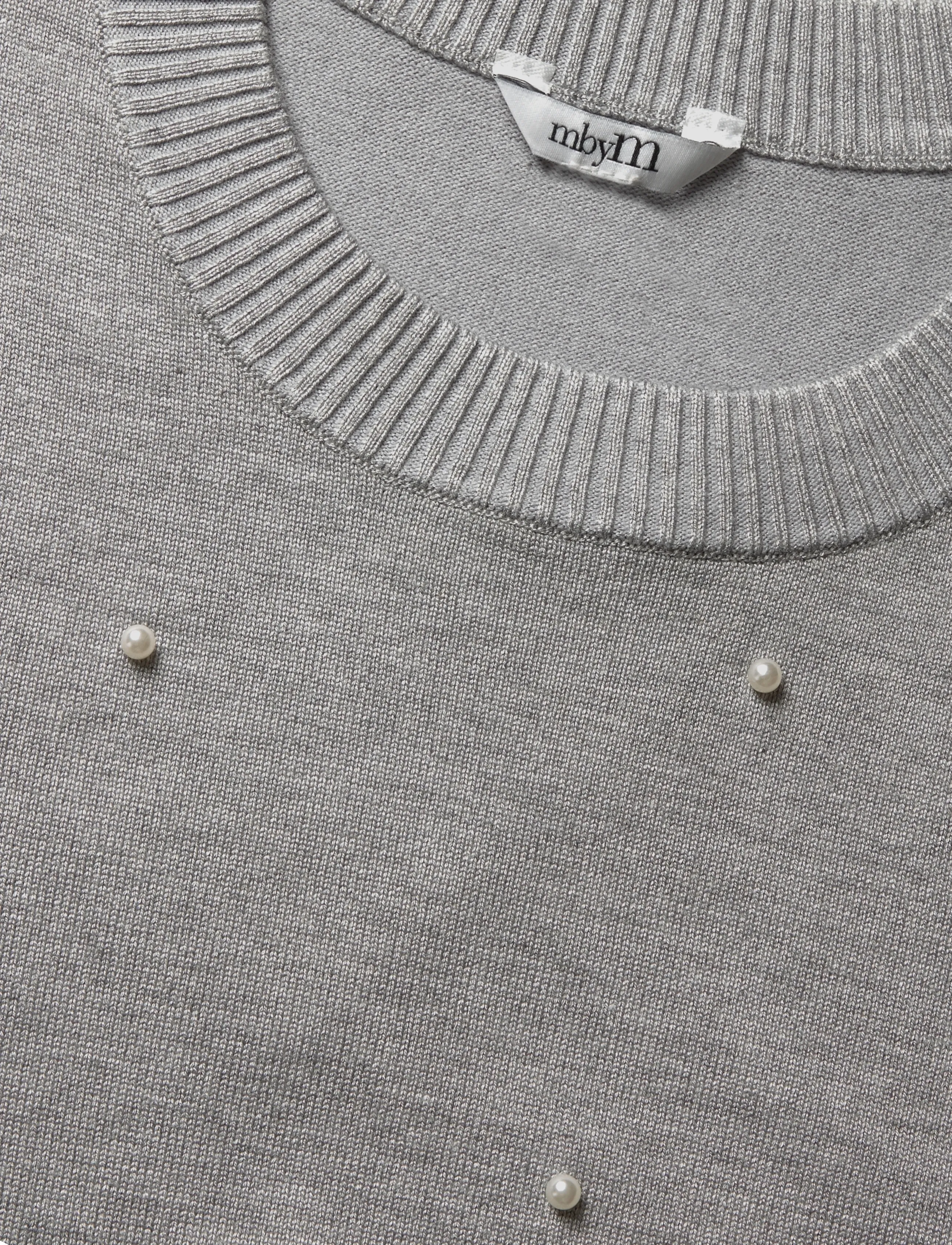 MBYM - Carla Sparkle-M - striktrøjer - light grey melange - 2