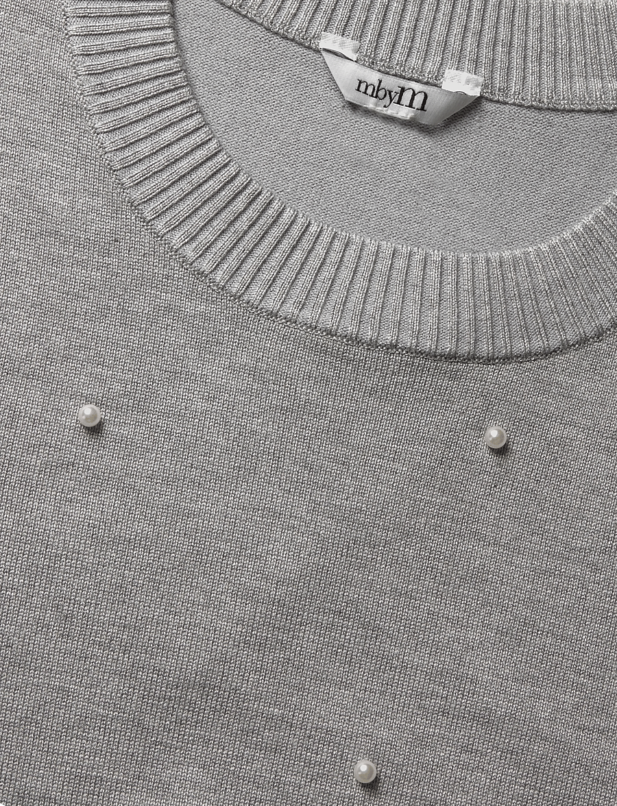 MBYM - Carla Sparkle-M - striktrøjer - light grey melange - 2
